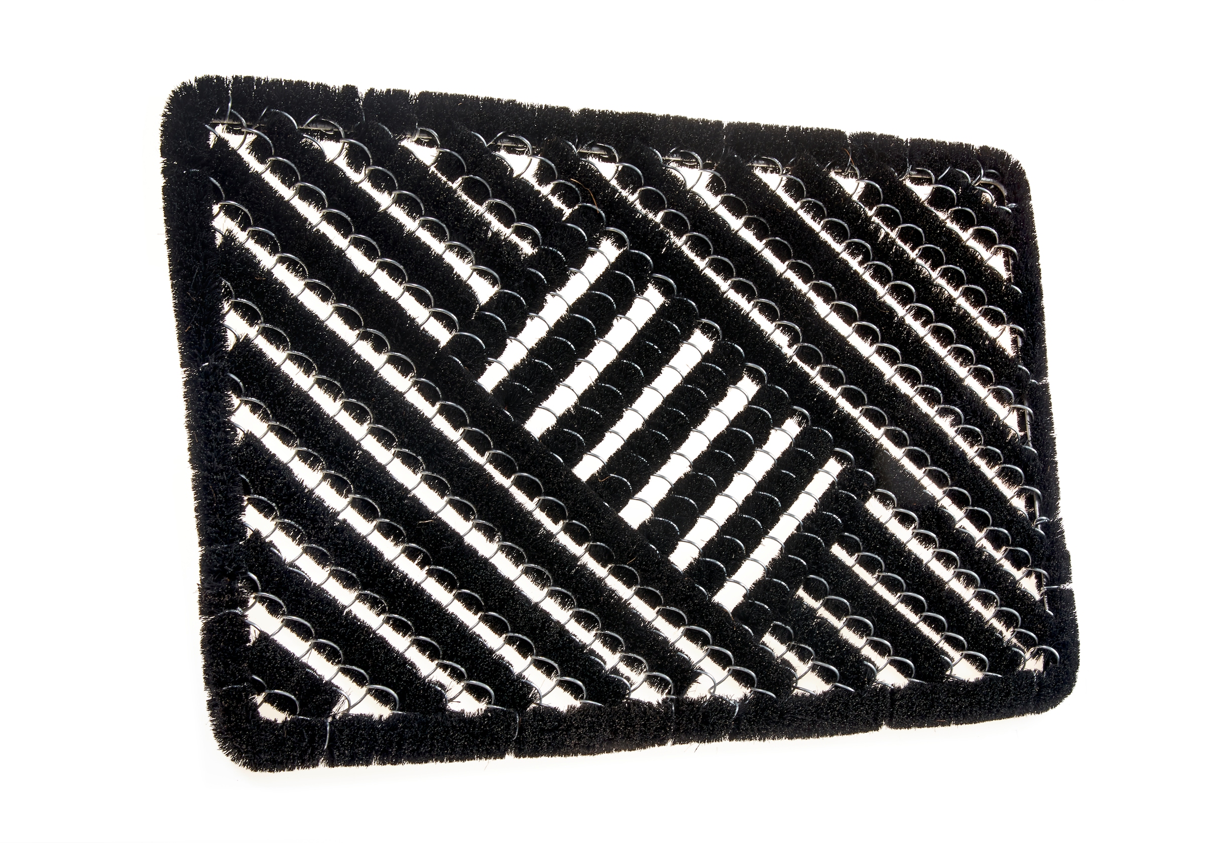 HANSE Home Fußmatte »Grid Brushes Mat, Türmatte«, rechteckig, 33 mm Höhe, Gitter, Robust, Bürsten, Innen, Außen, Schmutzabtreter, Wetterfest