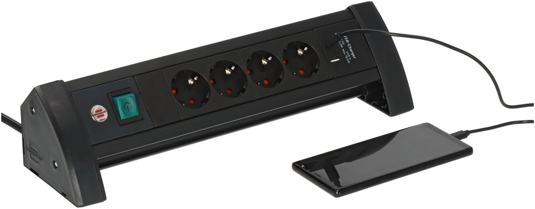 Brennenstuhl Steckdosenleiste »Premium Office-Line Steckdosenleiste 4-fach« (USB-Anschlüsse Kabellänge 1,8 m)