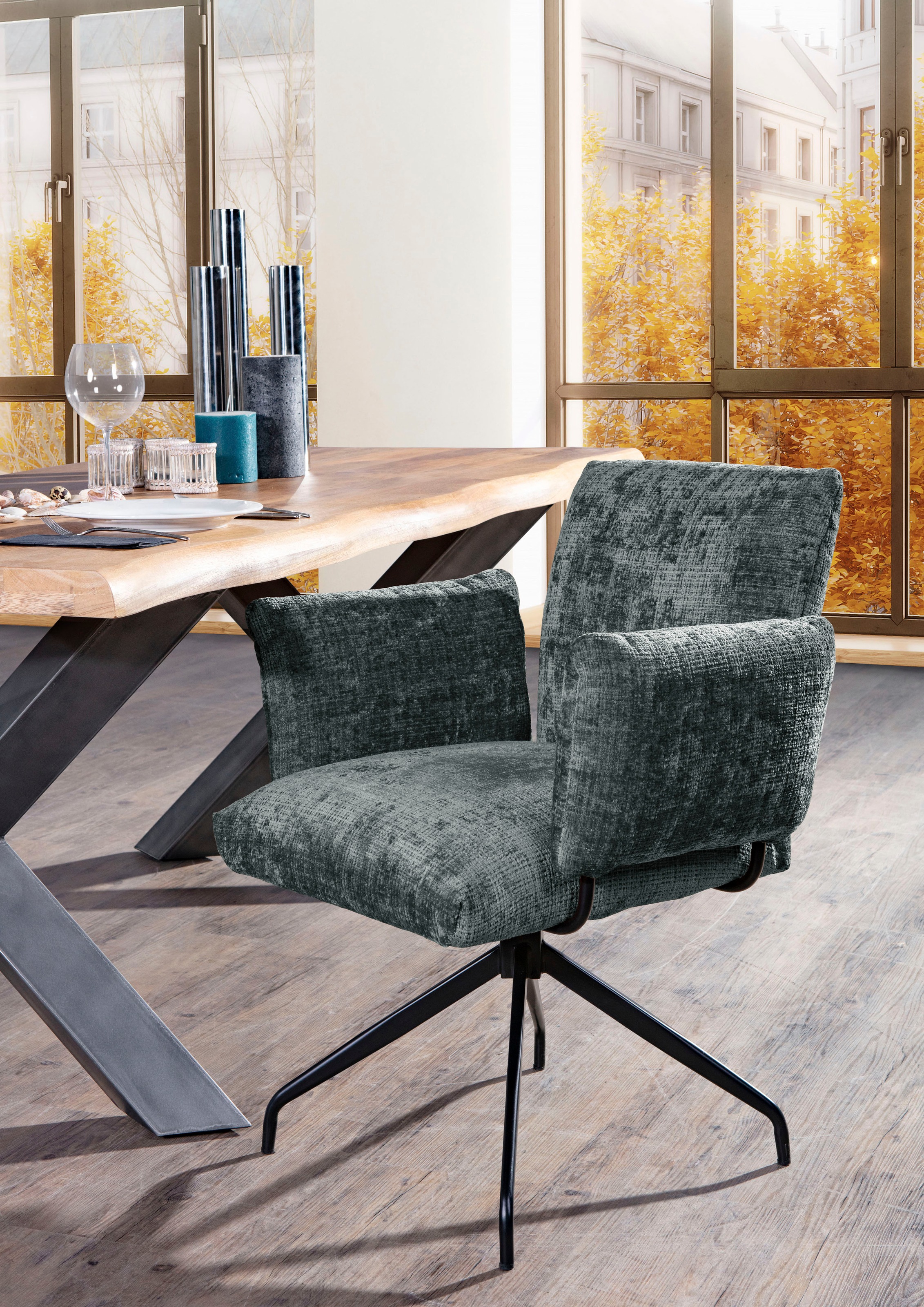 Gutmann Factory Esszimmerstuhl, 1 St., Chenille günstig online kaufen
