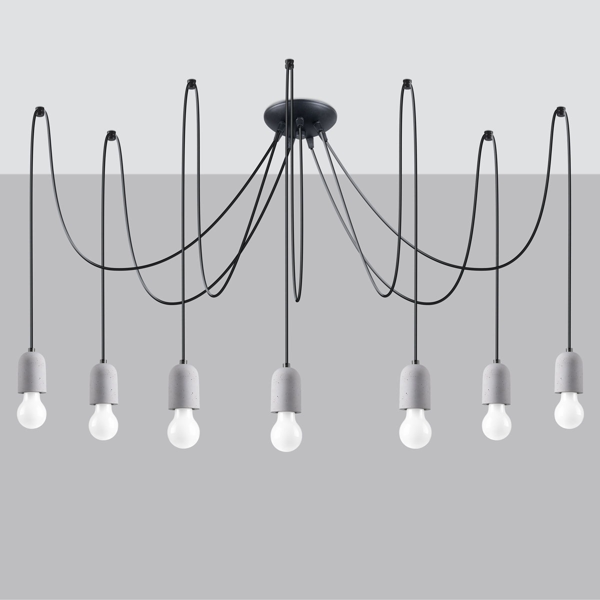 SOLLUX lighting Kronleuchter »NESO«, 7 flammig, Leuchtmittel E27   ohne Leu günstig online kaufen