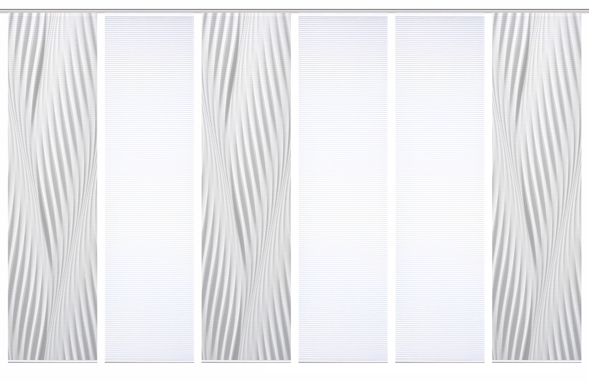 HOME in green Schiebegardine »RIWELO« Paneelwagen 6 Stk. tlg. SET DIGITALDRUCK,BAMBUSOPTIK RECYCELT