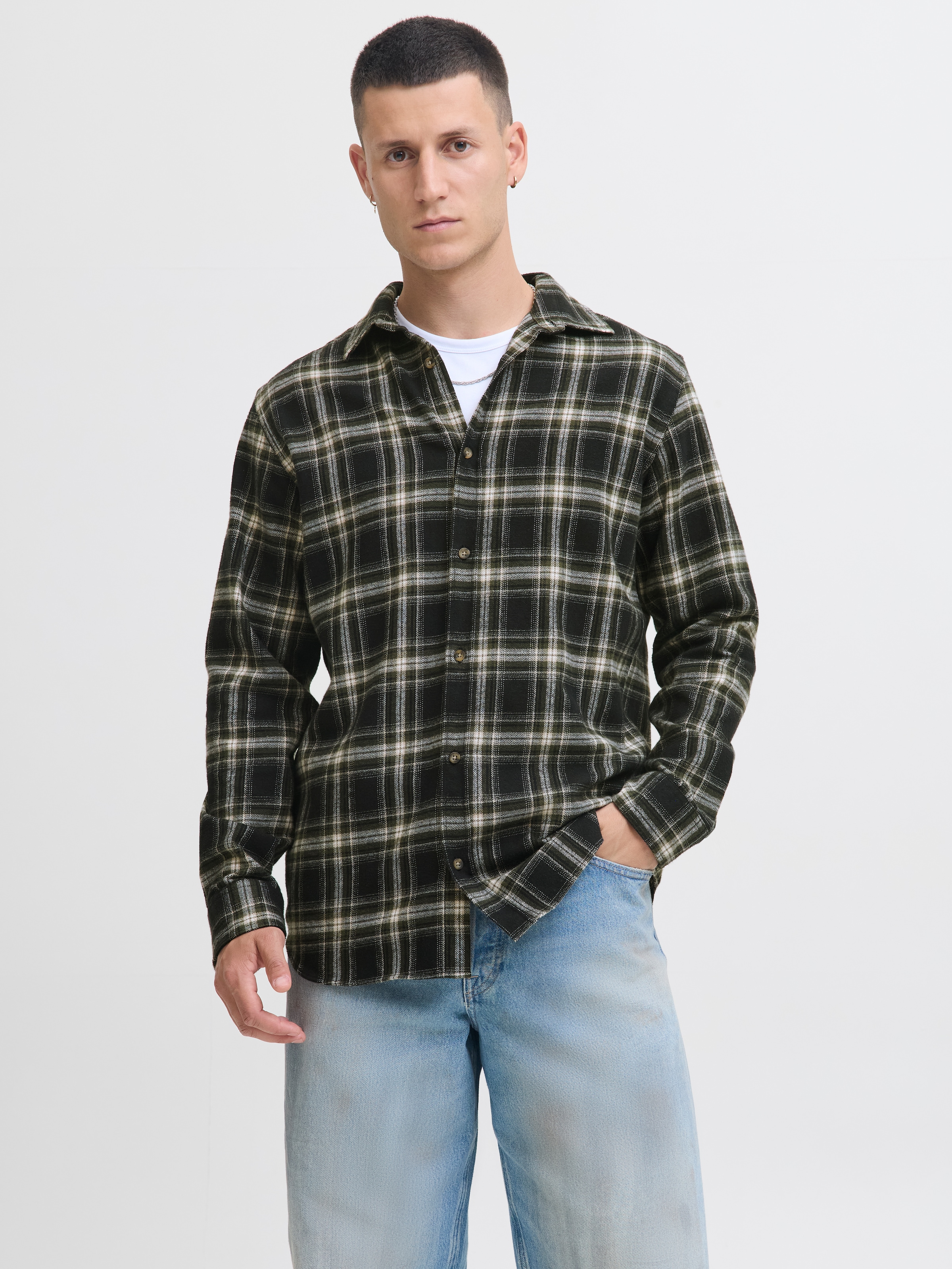 Jack & Jones Langarmhemd »JJJOSHUA CHECK SHIRT LS«