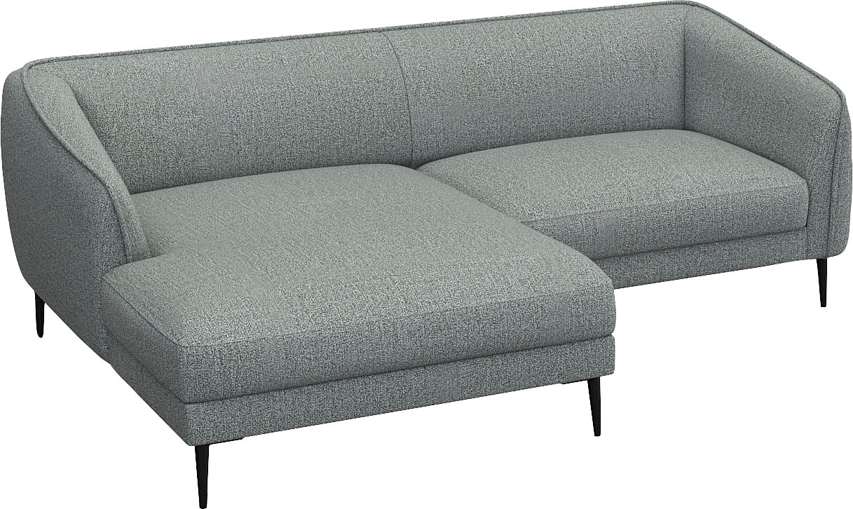 FLEXLUX Ecksofa "Belle Designsofa, bequem durch Kaltschaum im Sitz, L-Form" günstig online kaufen