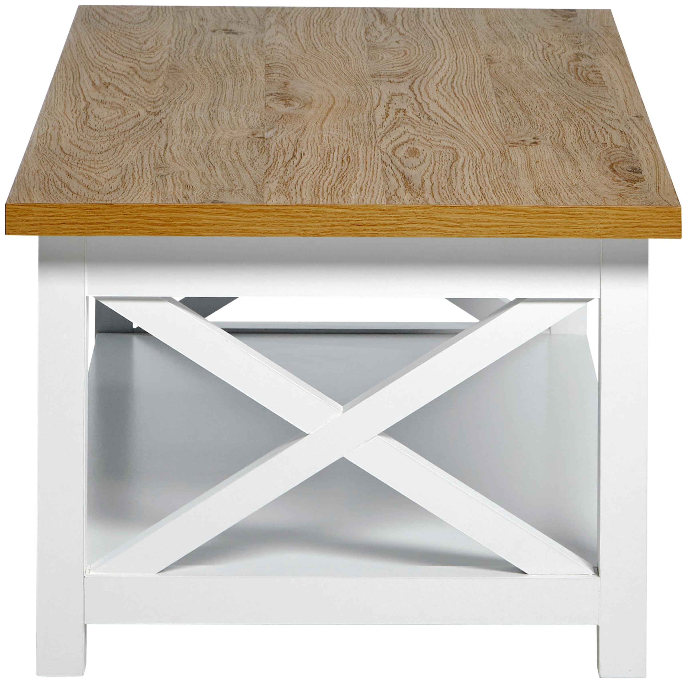 Jahnke Couchtisch »CHALET COFFEE«, (1 St.), Couchtisch, Kaffetisch, mit Ablageboden, Landhausstil, X-Design