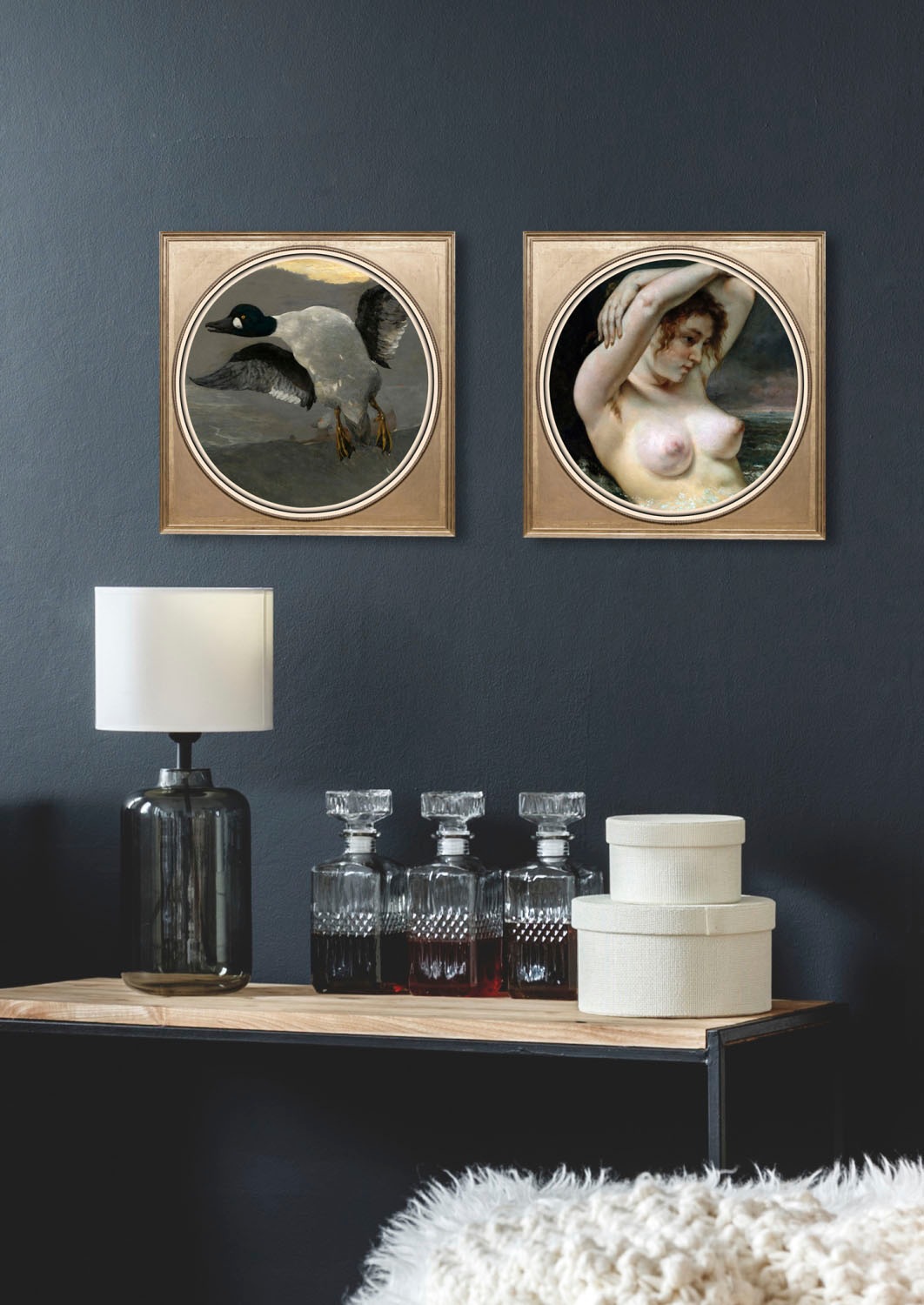 queence Acrylglasbild »Ente«, Kunst-Vögel-Vogelbilder-Ente-Enten-Gemälde, F günstig online kaufen