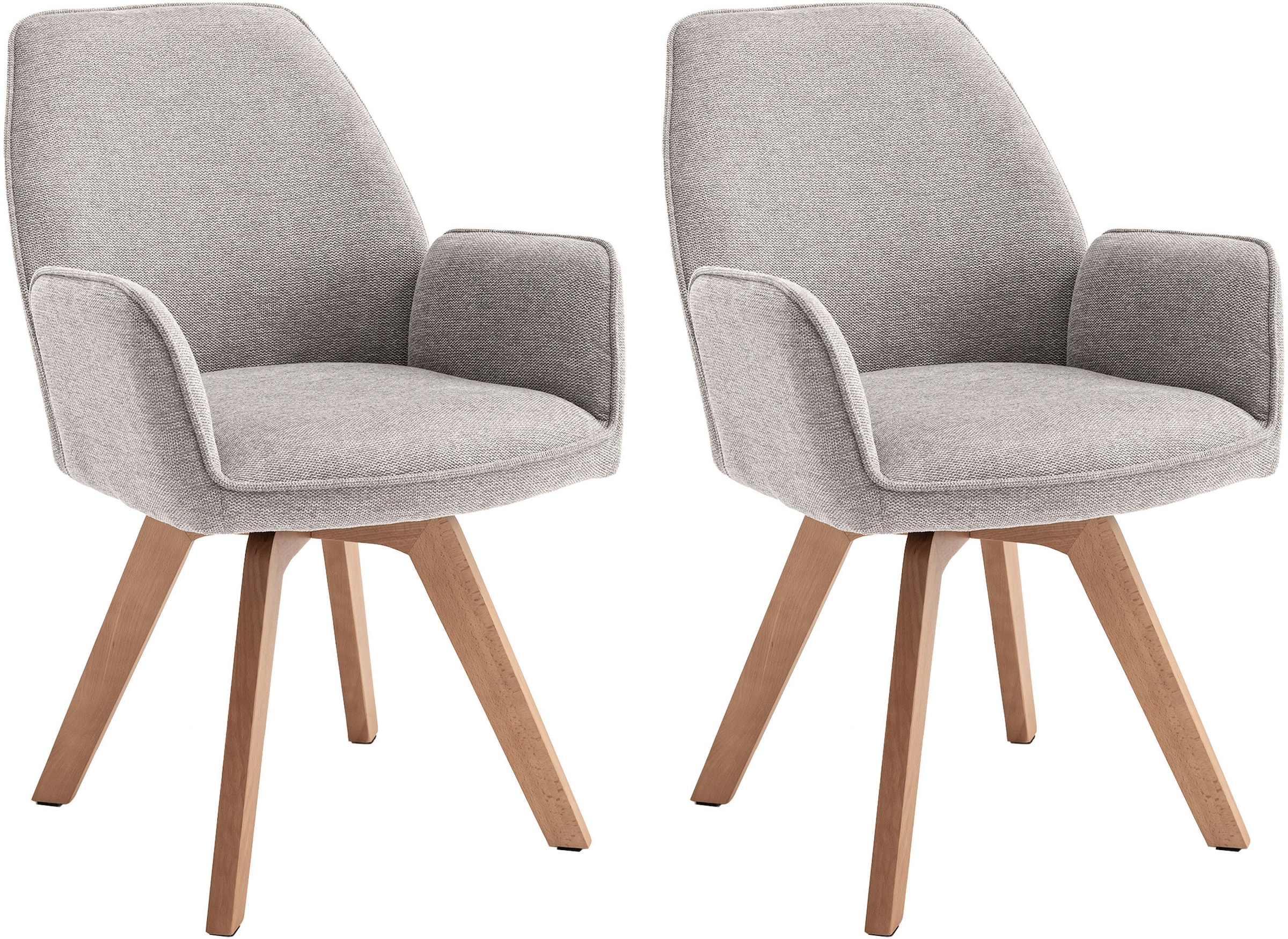 byLIVING Esszimmerstuhl »Tony« (Set) 2 Stk. Webstoff mit Massivholzgestell günstig online kaufen