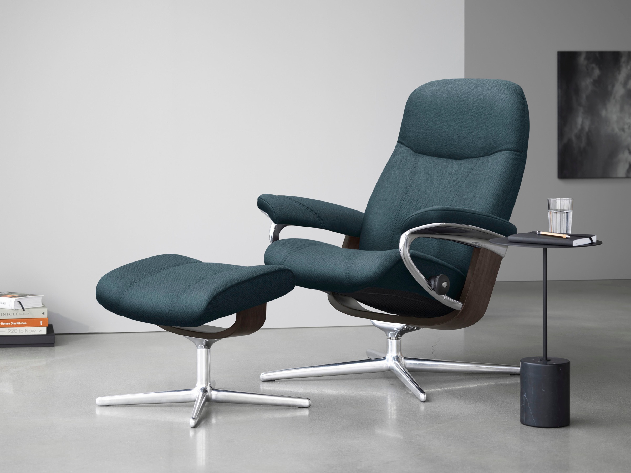 Stressless Fußhocker "Consul", mit Cross Base, Größe S, M & L, Holzakzent W günstig online kaufen