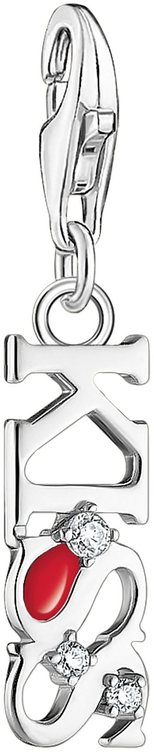 THOMAS SABO Charm-Einhänger »KISS mit weißen Steinen« mit Zirkonia (synth.)