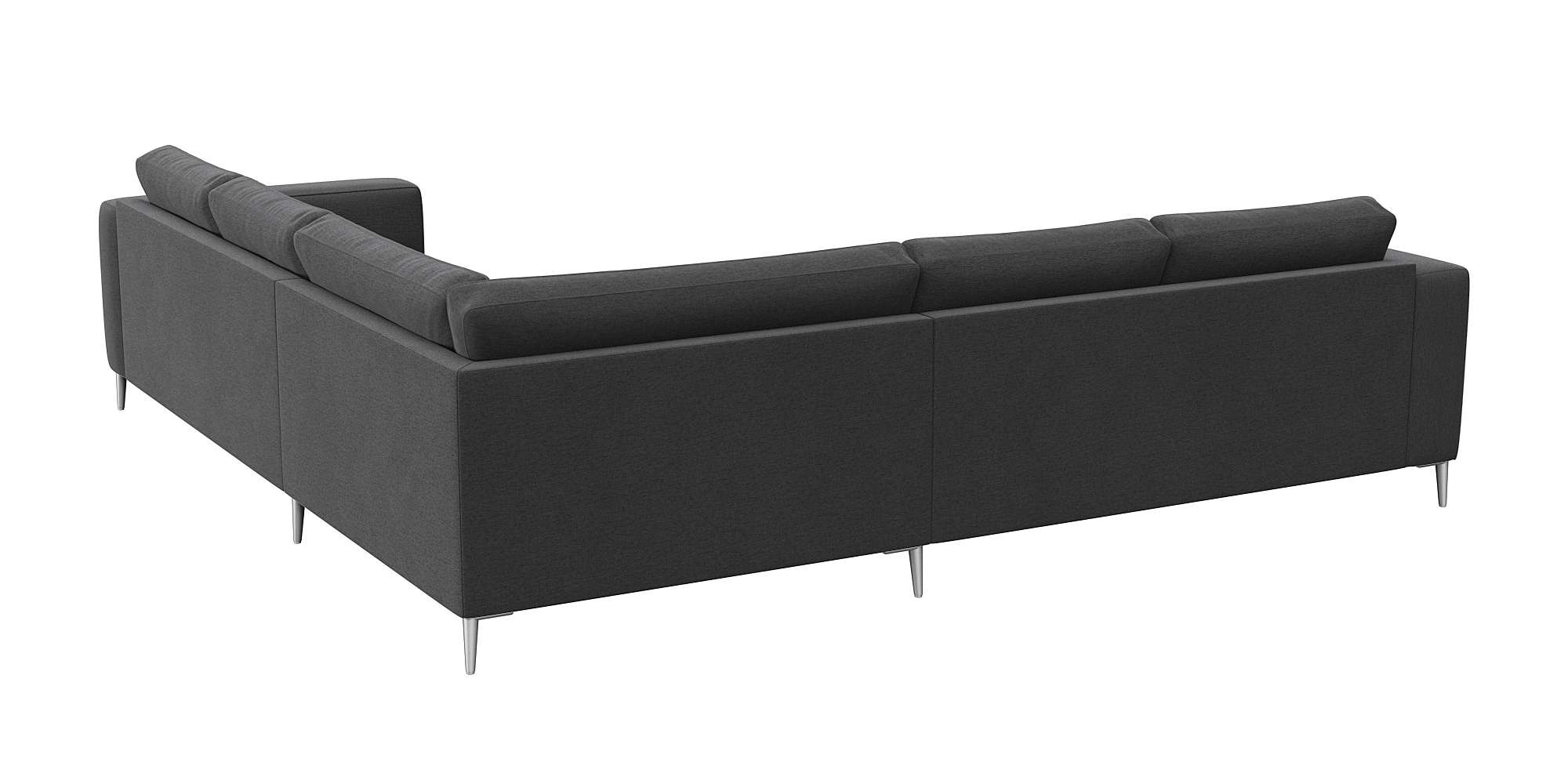 FLEXLUX Ecksofa »Fiore, gleichschenklig, super Sitzkomfort durch Kaltschaum im Sitz«, breite Armlehnen, Füße Alu
