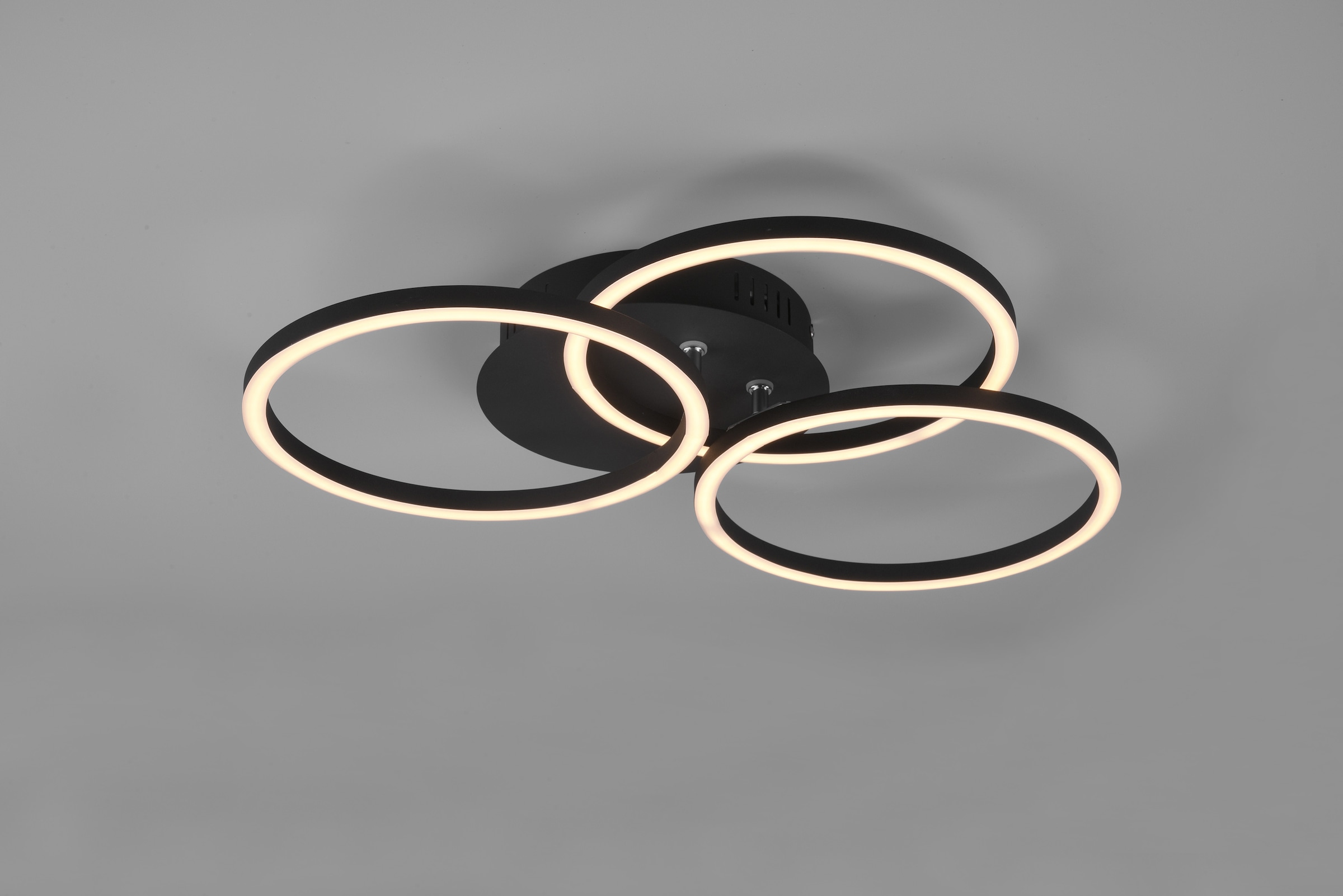 mit Fernbedienung inkl. Leuchten schwarz auf schwenkbaren »Circle«, Deckenleuchte kaufen 1 LED Ringen TRIO matt Rechnung / flammig-flammig, Deckenlampe