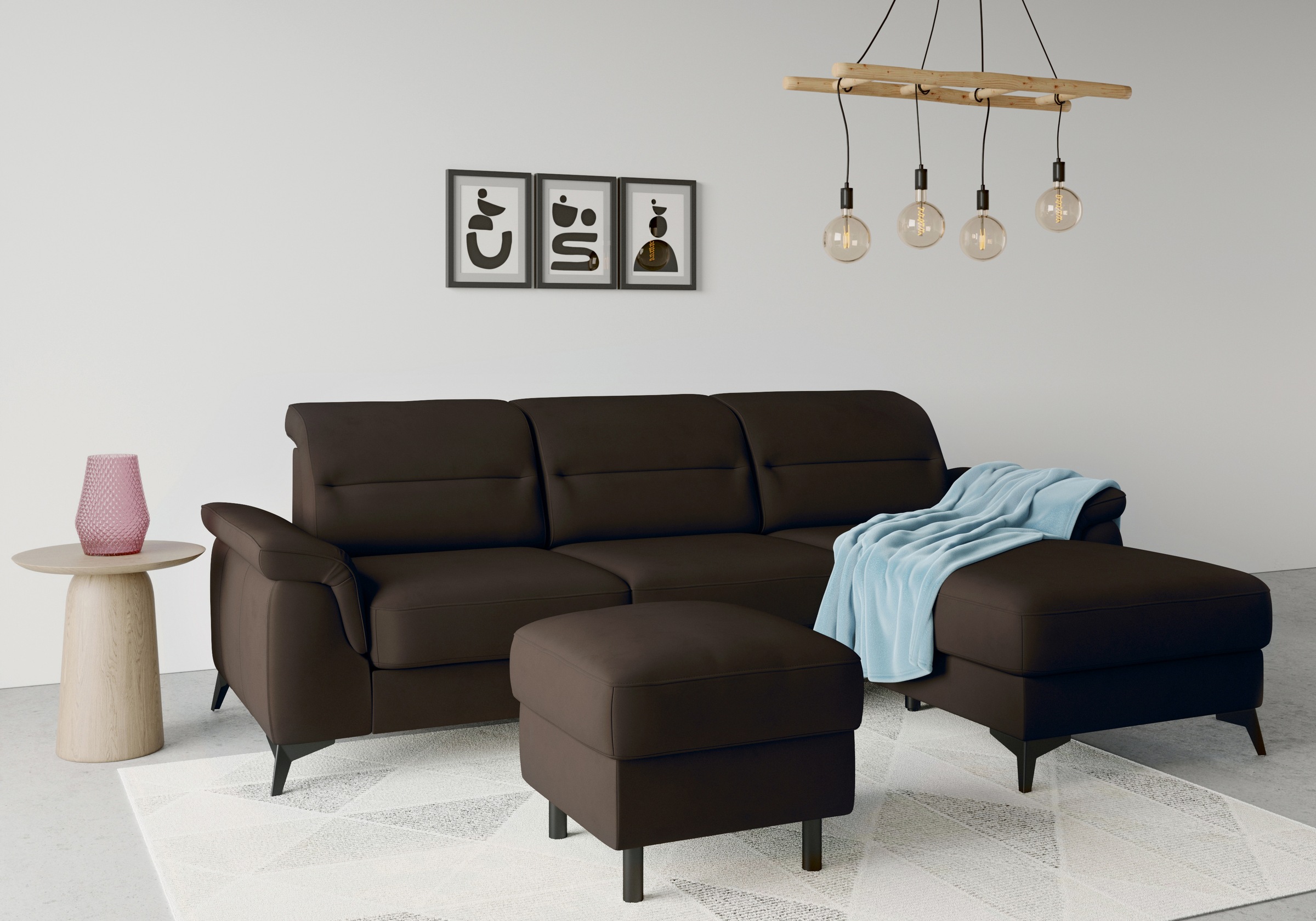 sit&more Ecksofa »Sinatra L-Form« mit Recamiere, optional mit Kopfteilverst günstig online kaufen