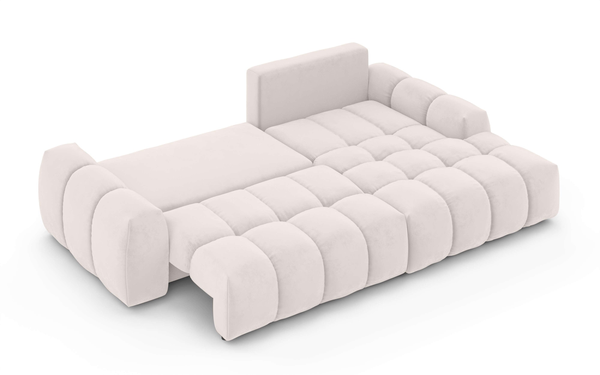 INOSIGN Ecksofa »AZITA klein optionale Schlafsofa mit Bettkasten, B/T/H: 270/166,5/84cm«, L-Form mit Wellenunterfederung, Bubble-Optik