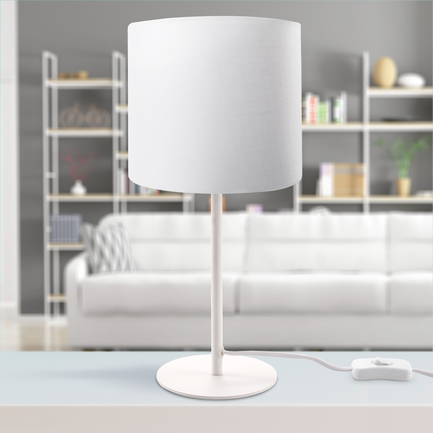 Paco Home Tischleuchte »Uni Color«, 1 flammig, Leuchtmittel E14   ohne Leuc günstig online kaufen
