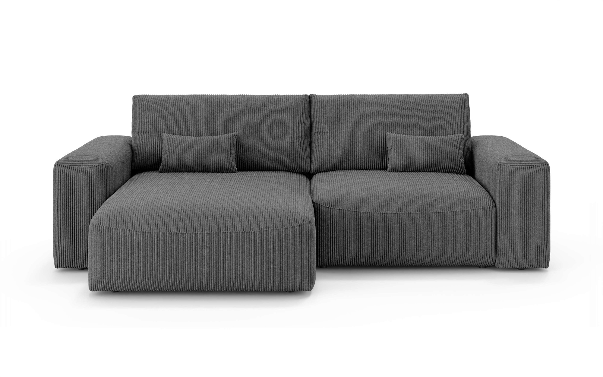 OTTO home Ecksofa »MATTS Schlafsofa mit Bettkasten, Maße B/T/H: 265/159/89 cm«, L-Form mit Recamiere rechts oder links, hoher Sitzkomfort