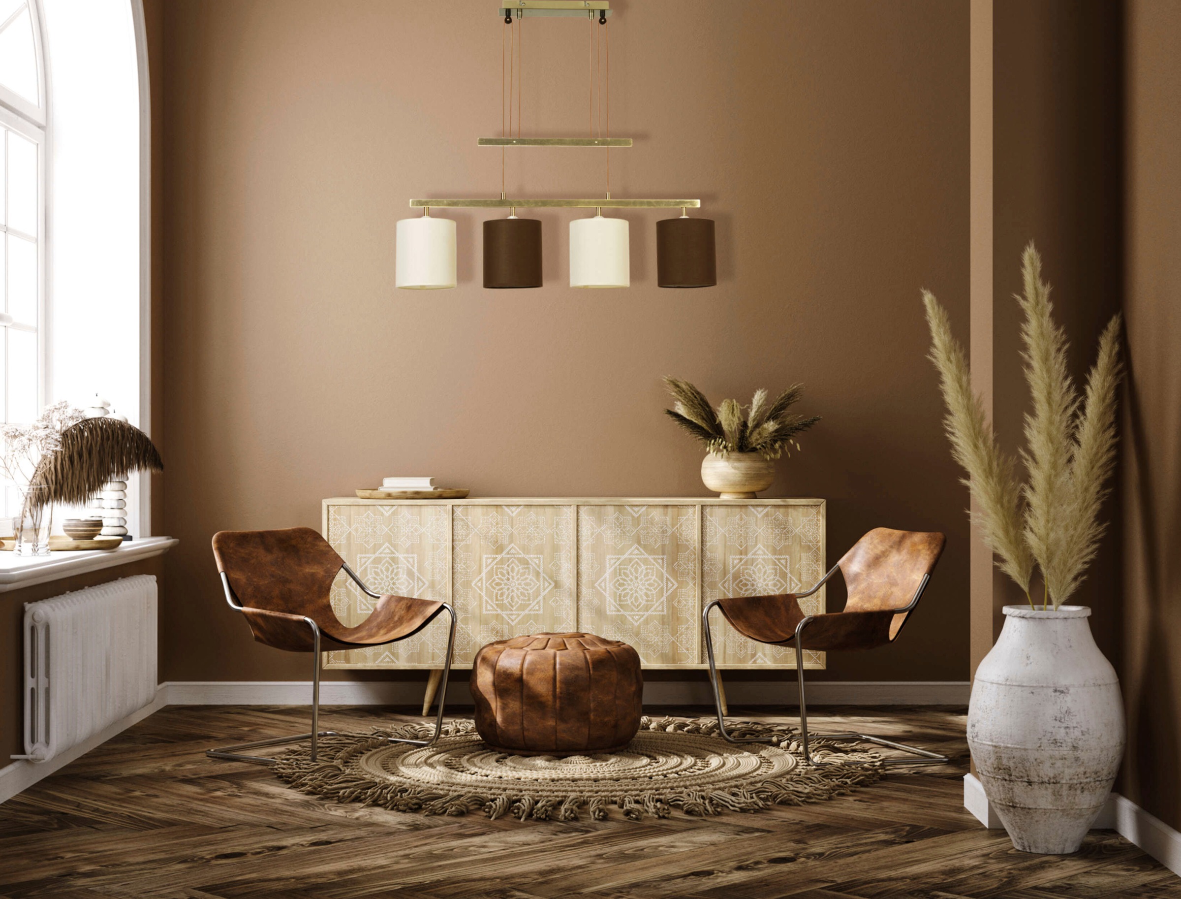 näve Pendelleuchte »Tilde« E27 1 Stk. verstellbar, Stahl/Textil, Höhe: 116c günstig online kaufen