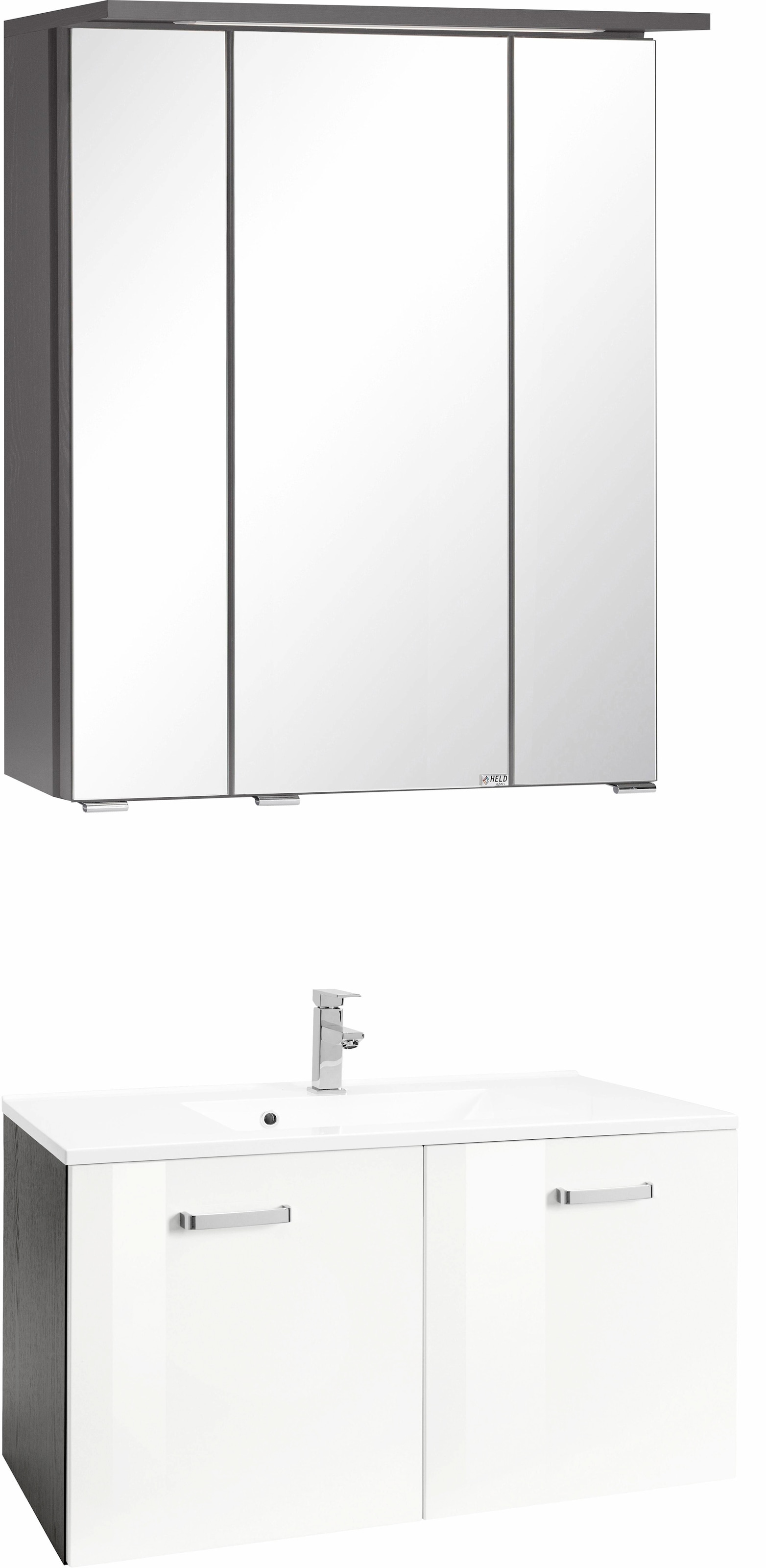 welltime Badmöbel-Set »Ravenna« 2 Stk. tlg. Breite 80 cm, Bad-Unterschrank günstig online kaufen