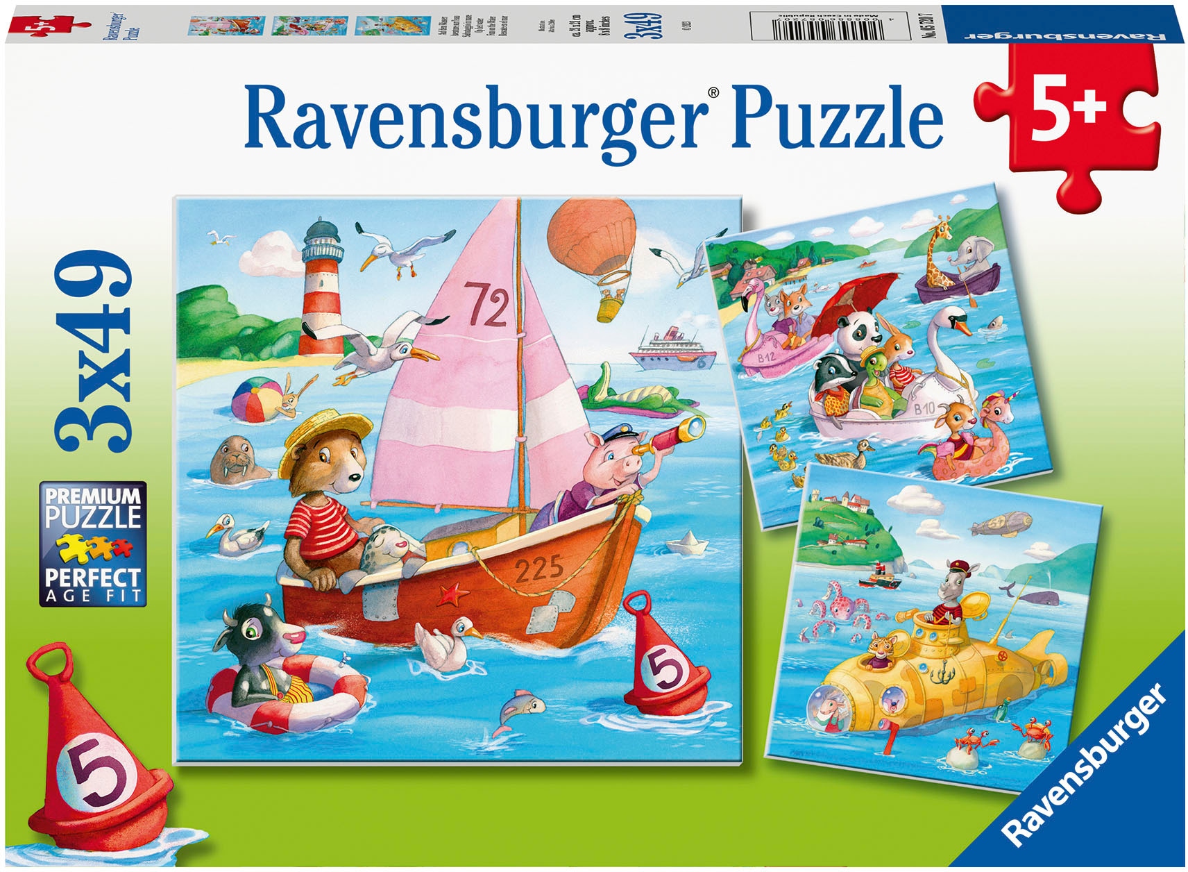 Ravensburger Puzzle »3x49, Auf dem Wasser«, Made in Europe; FSC®- schützt Wald - weltweit