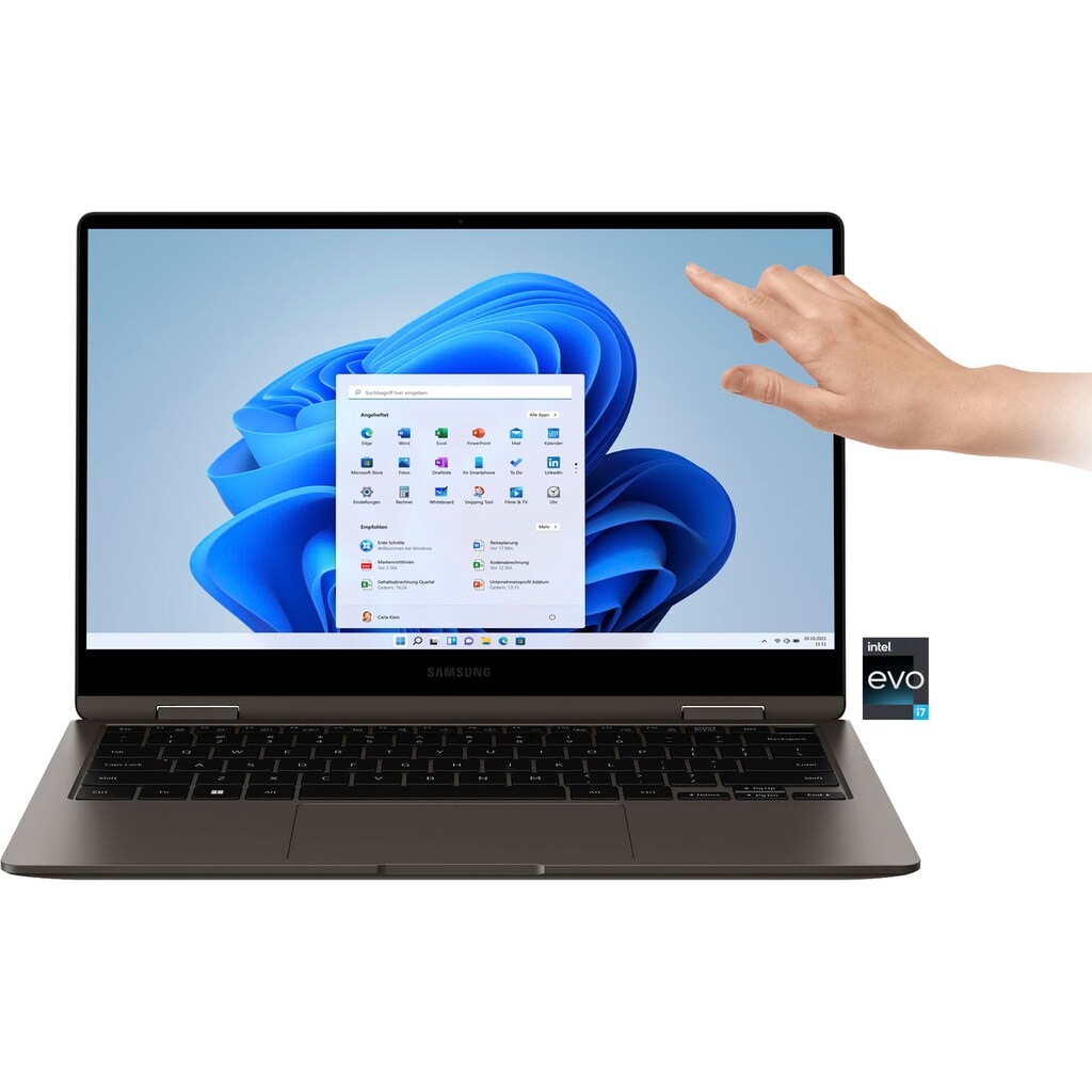 Samsung Notebook »Galaxy Book3 360«, 33,78 cm, / 13,3 Zoll, Intel, Core i7, Iris Xe Graphics, 512 GB SSD