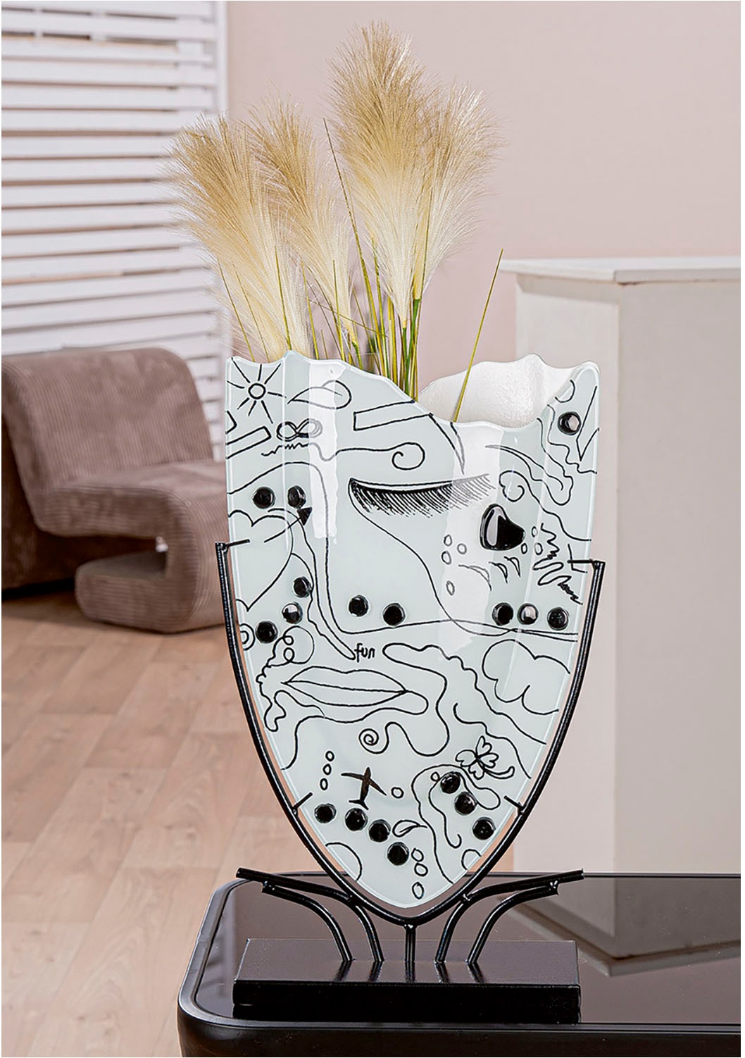 Casablanca by Gilde Bodenvase »Vase Modern Art weiß H.49 cm«, (1 St.)