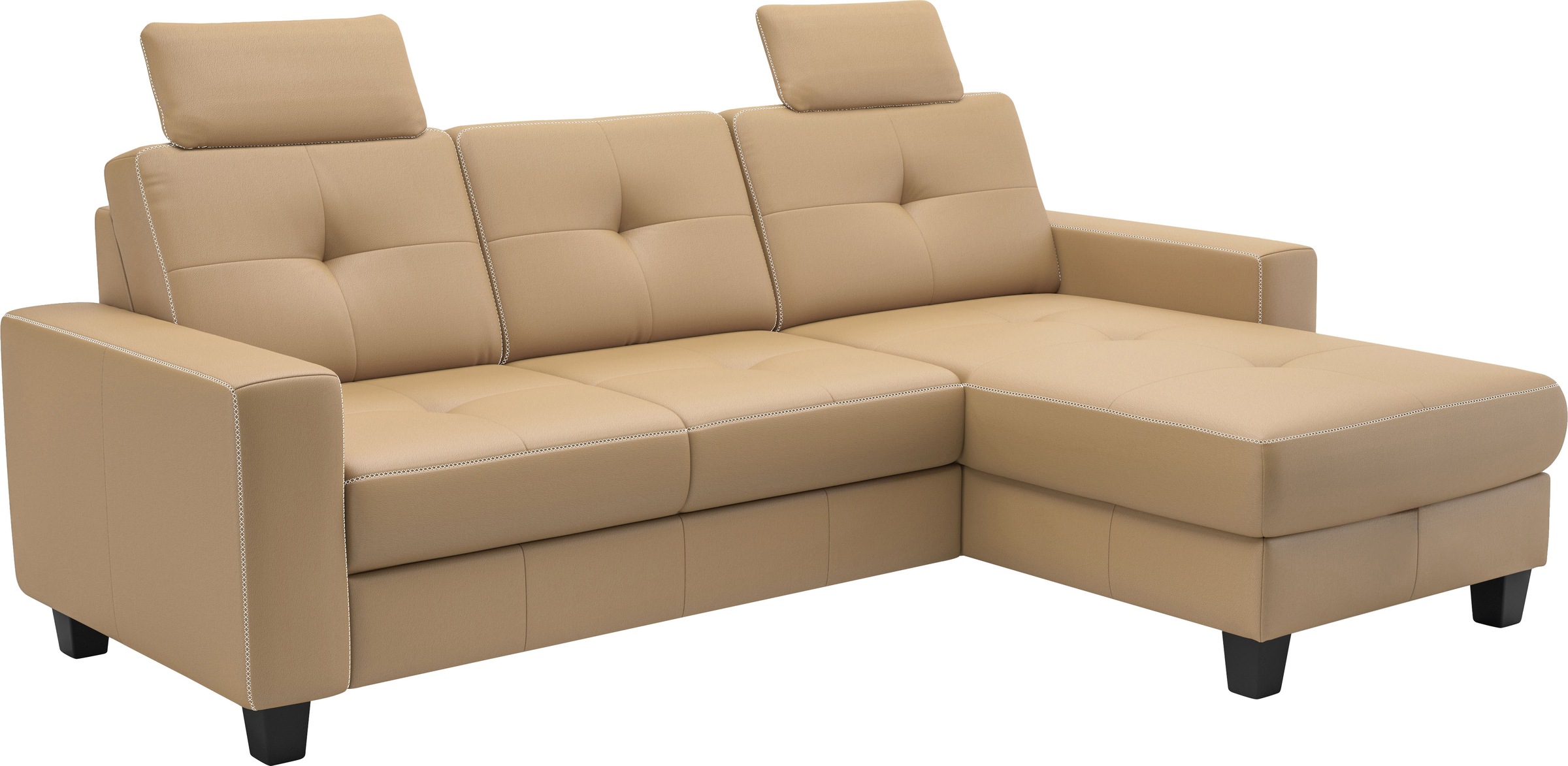 Places of Style Ecksofa »Varese«, wahlweise mit Bettfunktion und Bettkasten