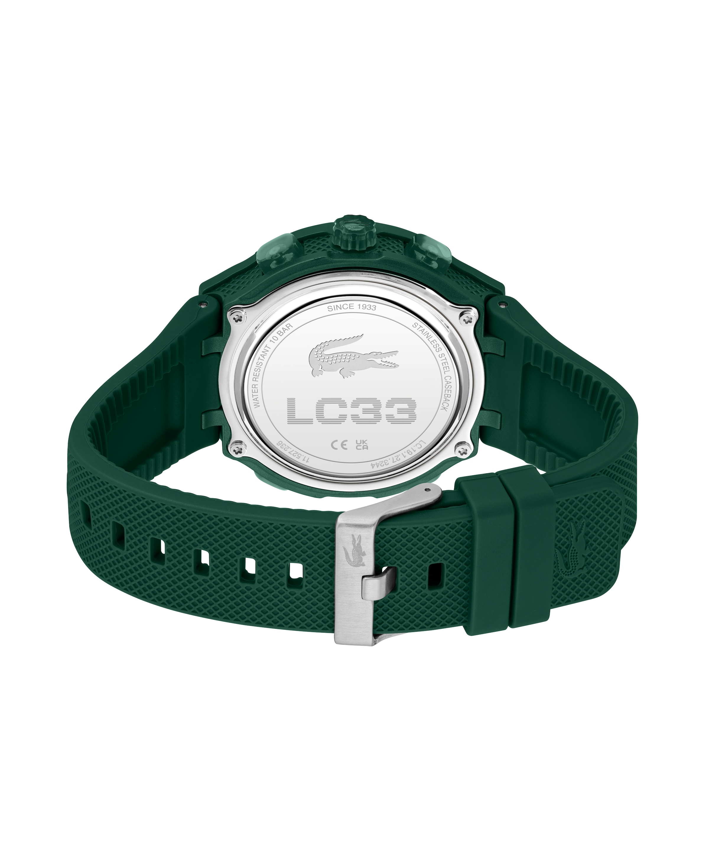 Lacoste Chronograph »LC33«, Quarzuhr, Armbanduhr, Herrenuhr, Silikonarmband, analog, digital, Tag