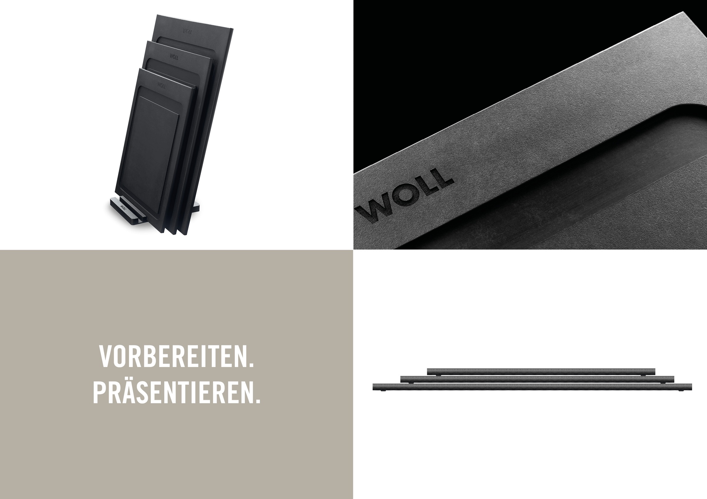 WOLL Schneidebrett »Cut & Serve«, (Set, 4 St.), aus Papierverbundstoff günstig online kaufen