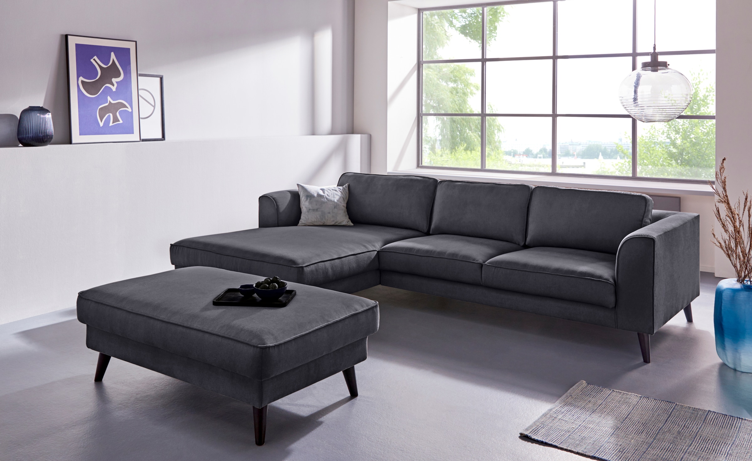 INOSIGN Ecksofa »Lumber Jack, elegant und bequem, Breite 280, hoher Fuß, L-Form«, in moderner Optik