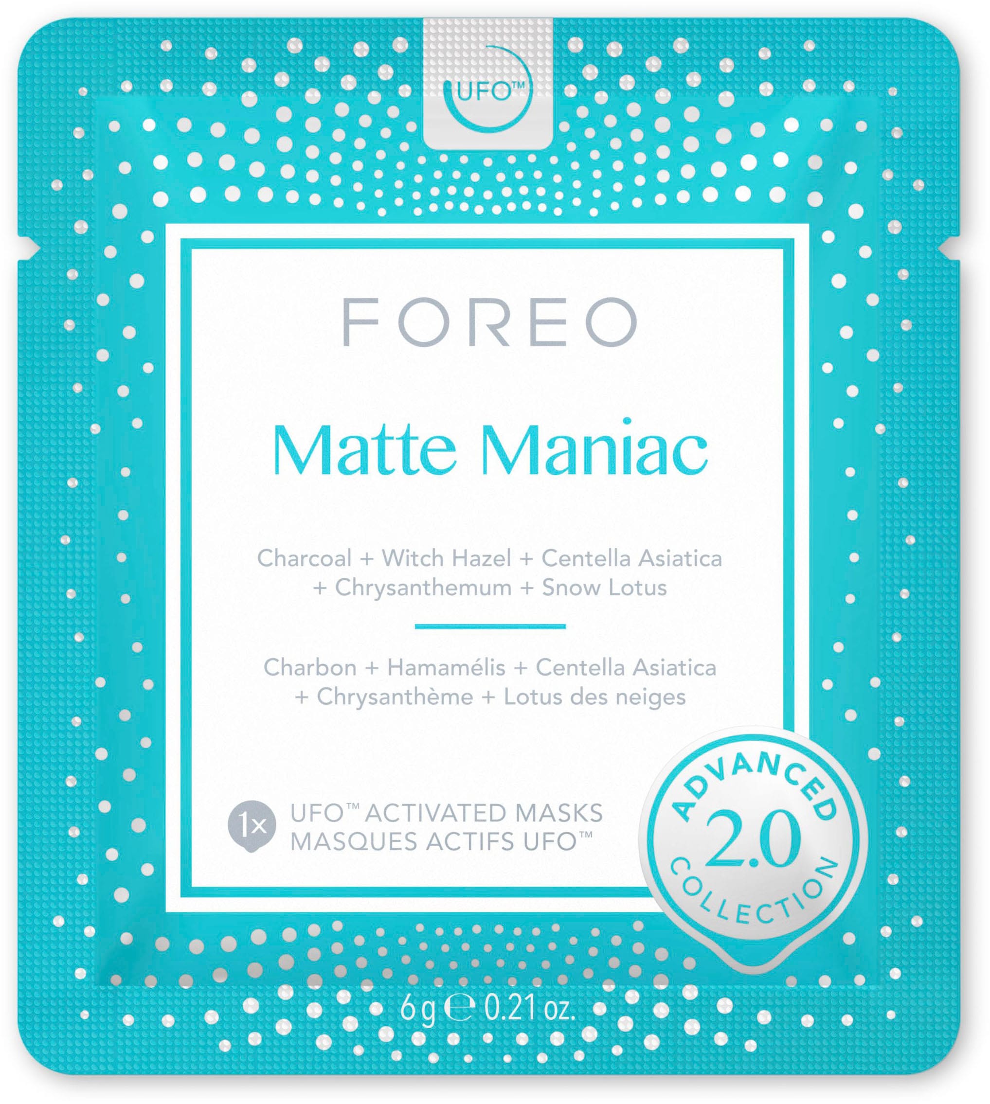 FOREO Gesichtsmaske »UFO™ Mask Matte Maniac 2.0«, (Packung, 6 tlg.), komptibel mit UFO™ & UFO™ mini