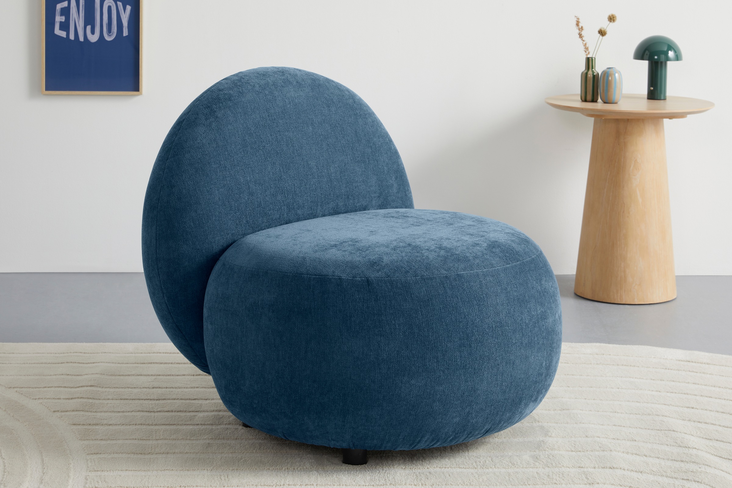 s.Oliver Sessel »Bennid, moderner Designsessel mit Lederriemen, softes Desi günstig online kaufen