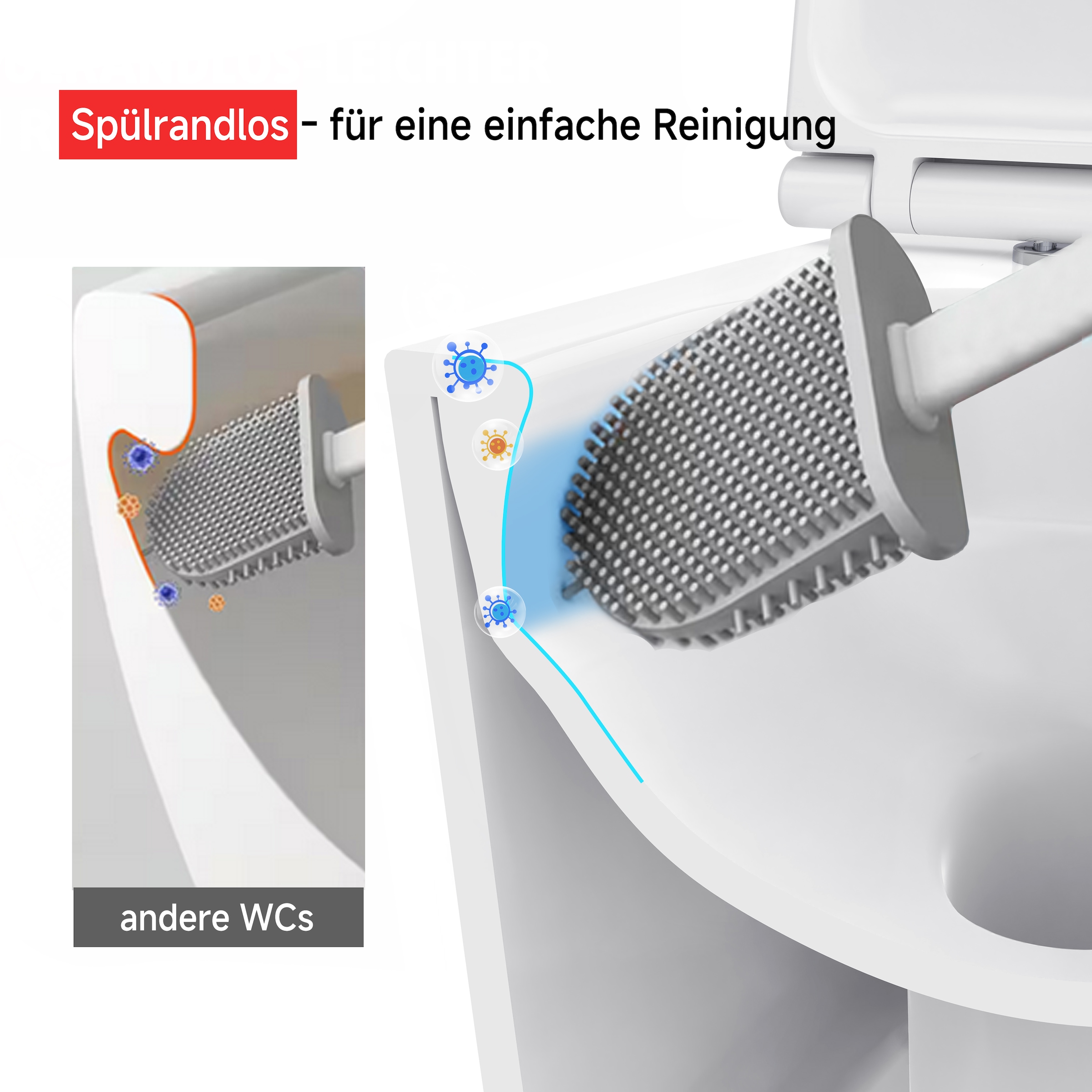 welltime Tiefspül-WC »Cascata Design« Vortex-Flush