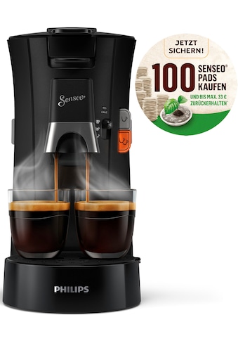 Kaffeepadmaschine »Select CSA230/69, aus 21% recyceltem Plastik«, Crema Plus, 100...