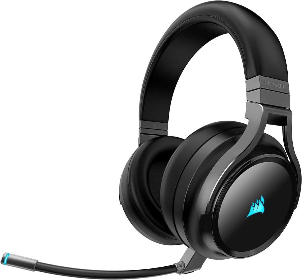 Corsair Gaming-Headset »Virtuoso RGB WRLS Carbon T-Shirt Bundle«, Wireless, Mikrofon abnehmbar