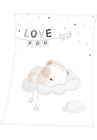 Baby Best Babydecke »Sleeping little bear«, mit niedlichem Teddy Design und Schriftzug kaufen