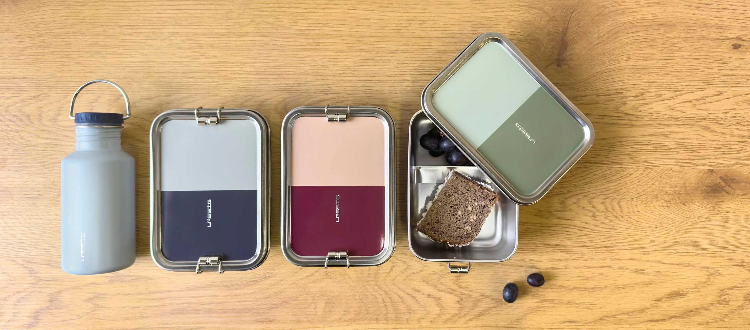 LÄSSIG Lunchbox »Solid berry/rose«, (1 tlg.), aus Edelstahl