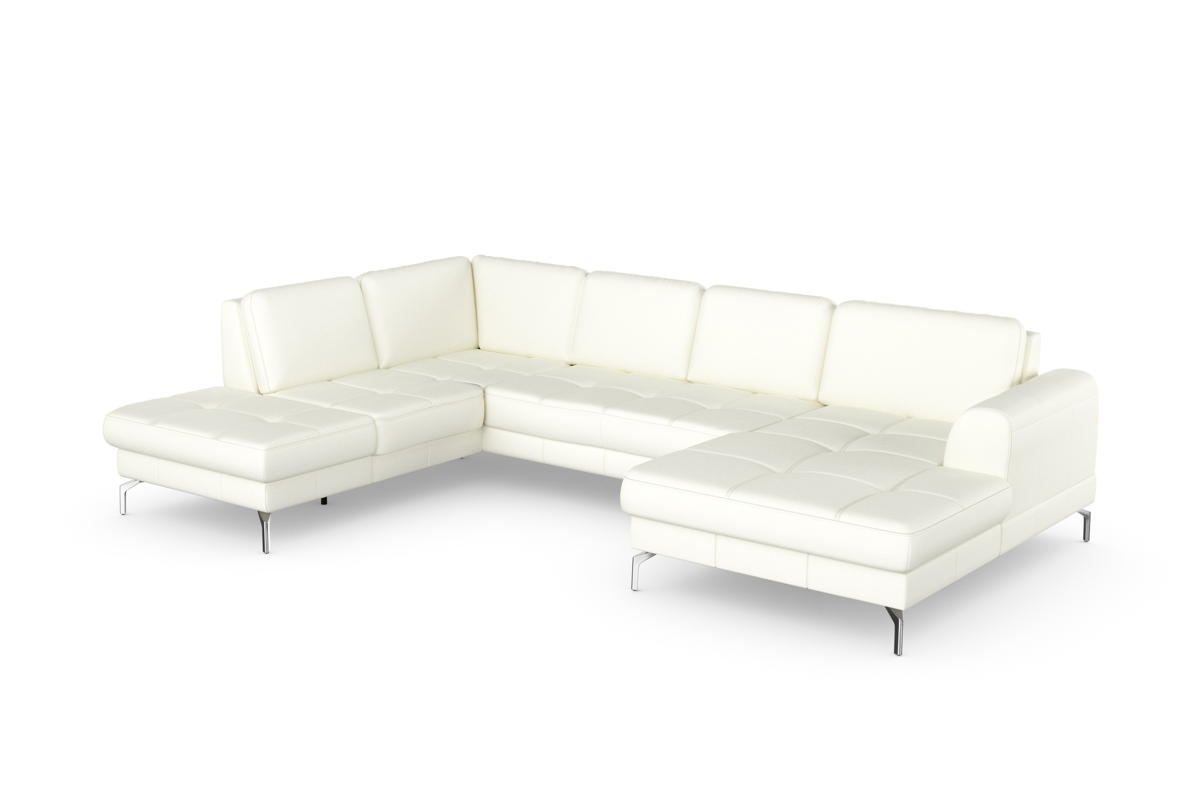sit&more Wohnlandschaft »Bendigo U-Form«, inklusive Sitztiefenverstellung, Bodenfreiheit 15 cm, in 2 Fußfarben