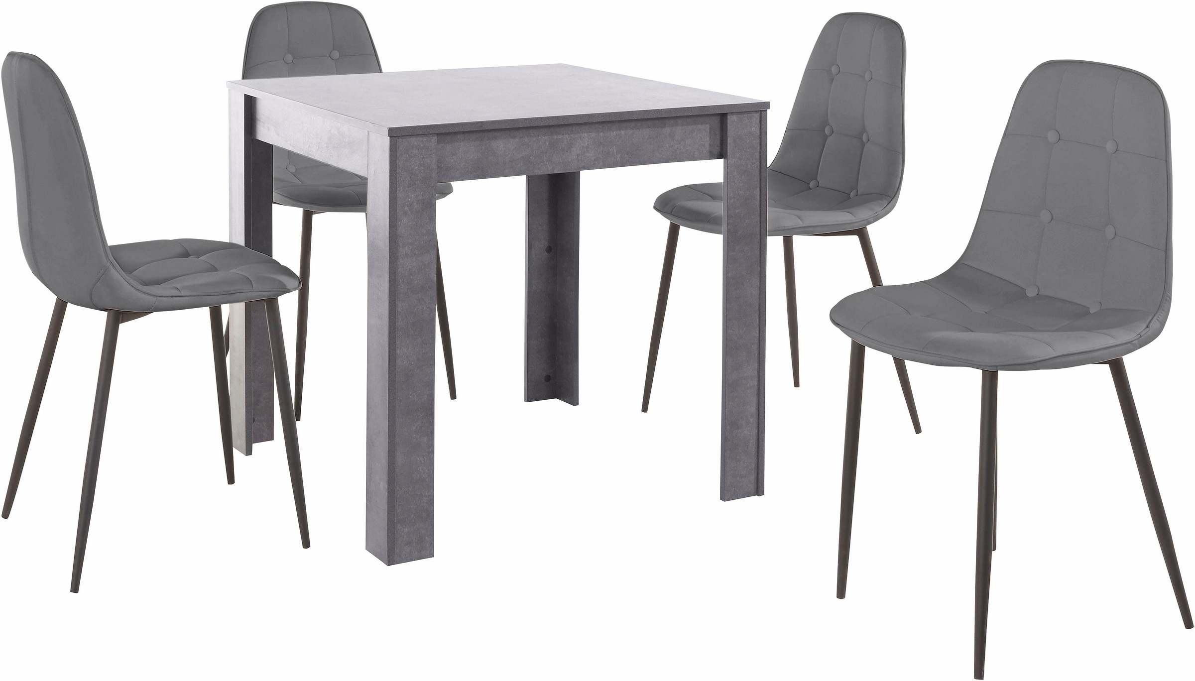 INOSIGN Essgruppe Set, 5 Stk. tlg. mit Esstisch 80 cm breit günstig online kaufen