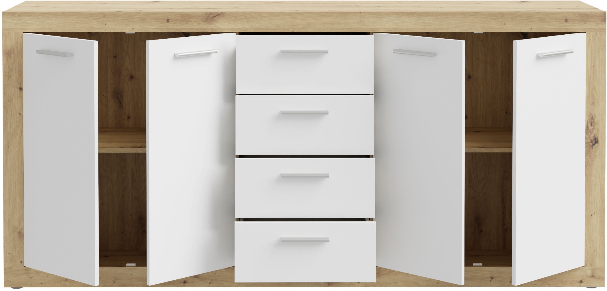FORTE Sideboard »Baccio«, Breite ca. 197 cm, 4 Türen, 4 Schubladen