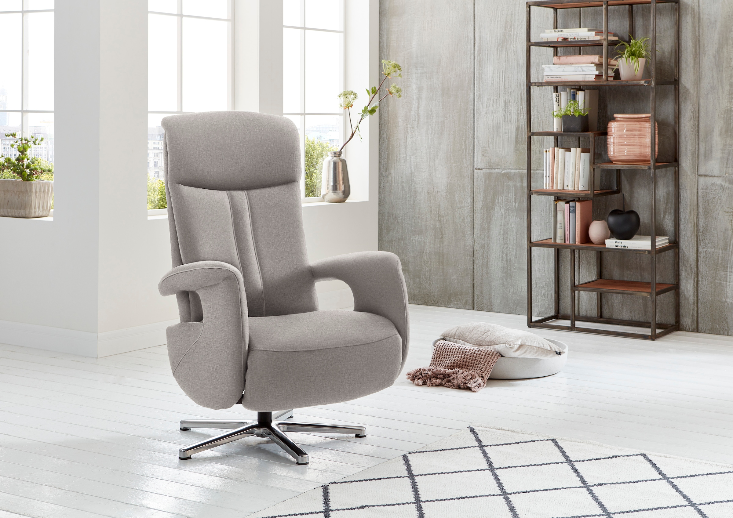 Die PlanBar Relaxsessel »MP-RS18073«, 360° drehbar, inkl. man. Kopfpolsterverstellung u. Relax-Funktion