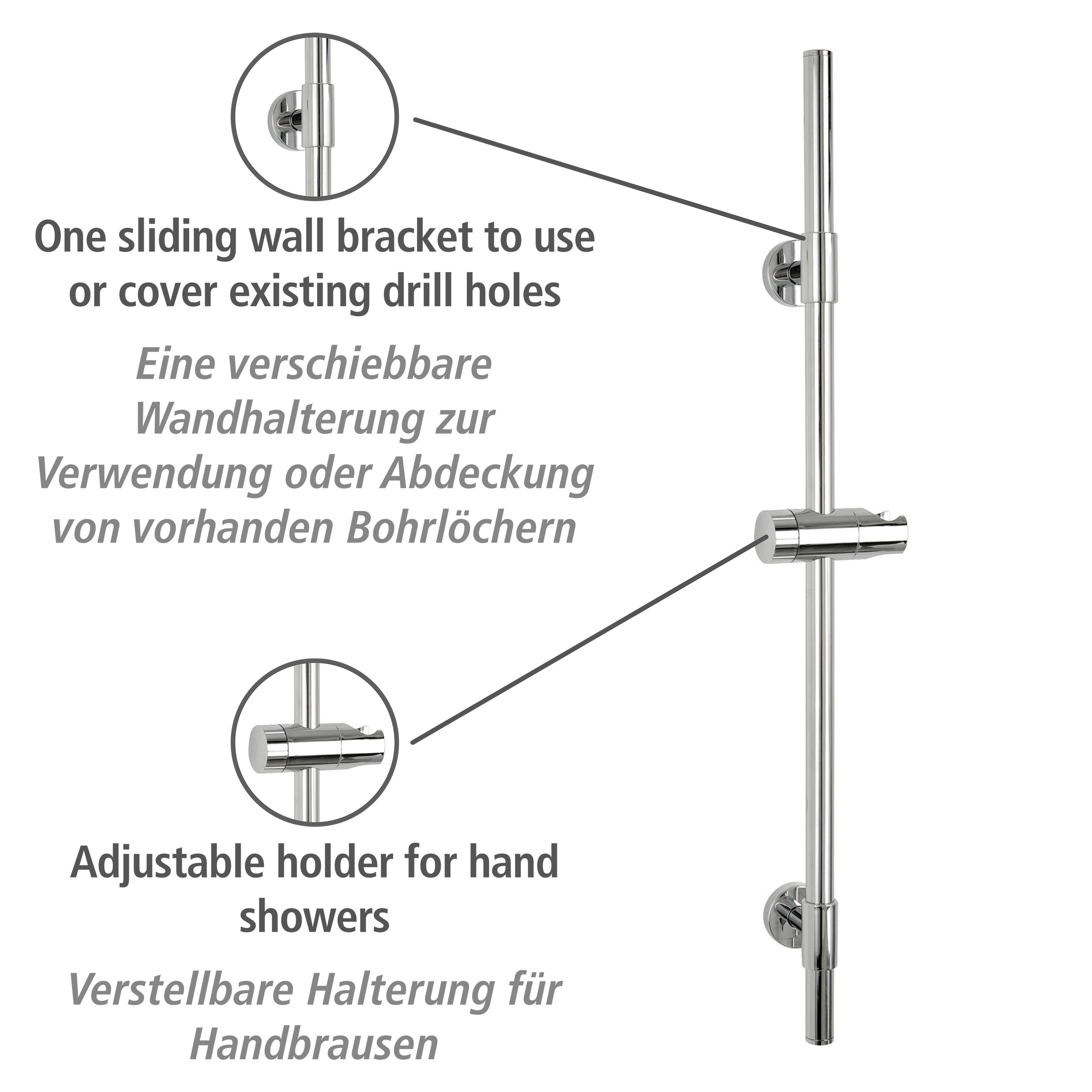 WENKO Duschstange »Basic«, Chrom