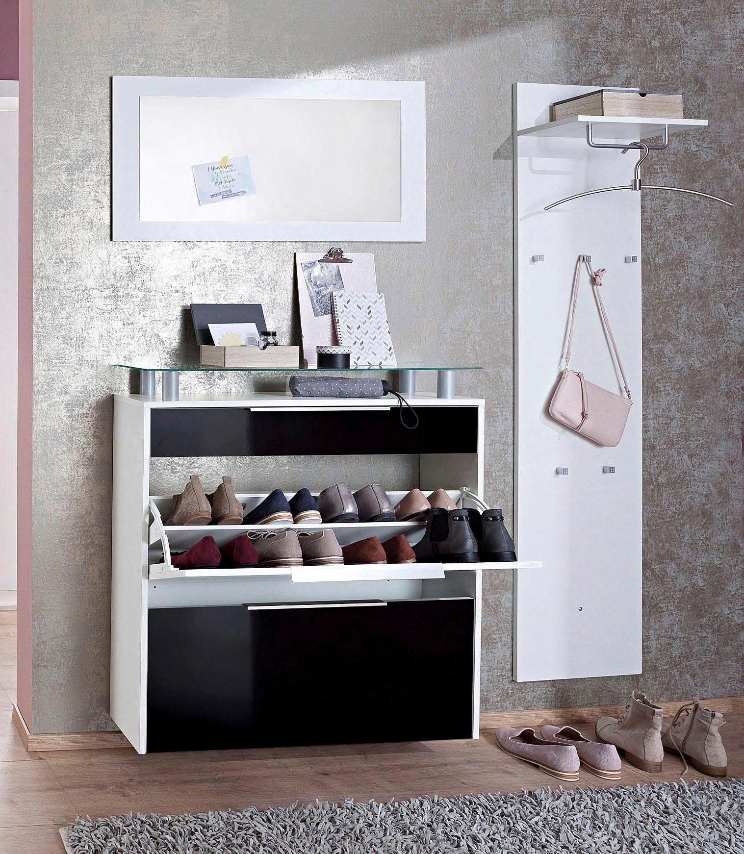 borchardt Möbel Garderoben-Set »Oliva«, (3-tlg), mit hängendem Schuhschrank, Paneel und Spiegel