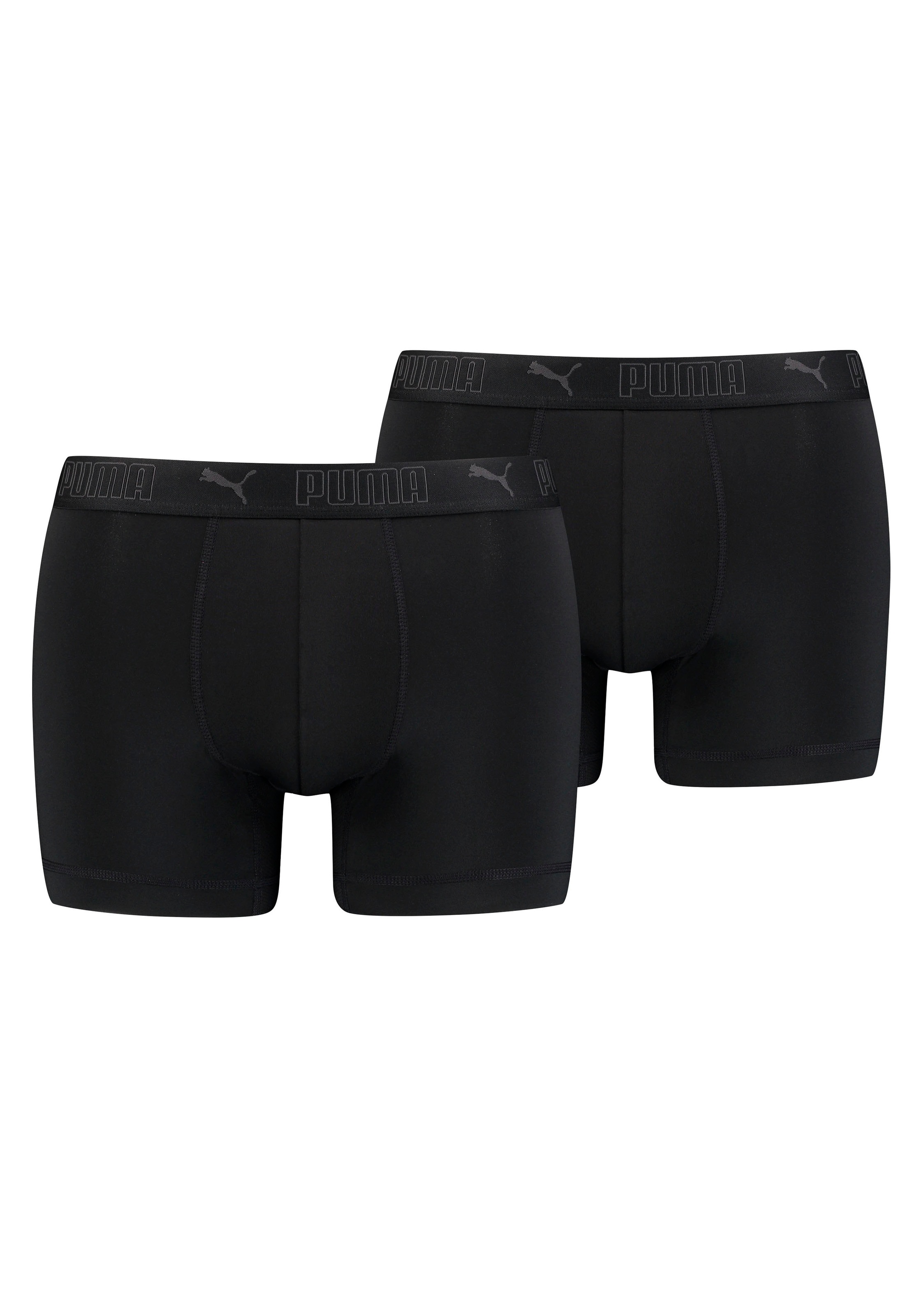 PUMA Boxershorts »PUMA MEN SPORT MICROFIBER BOXERS 2P«, (Packung, 2er Pack), mit Logo-Bund