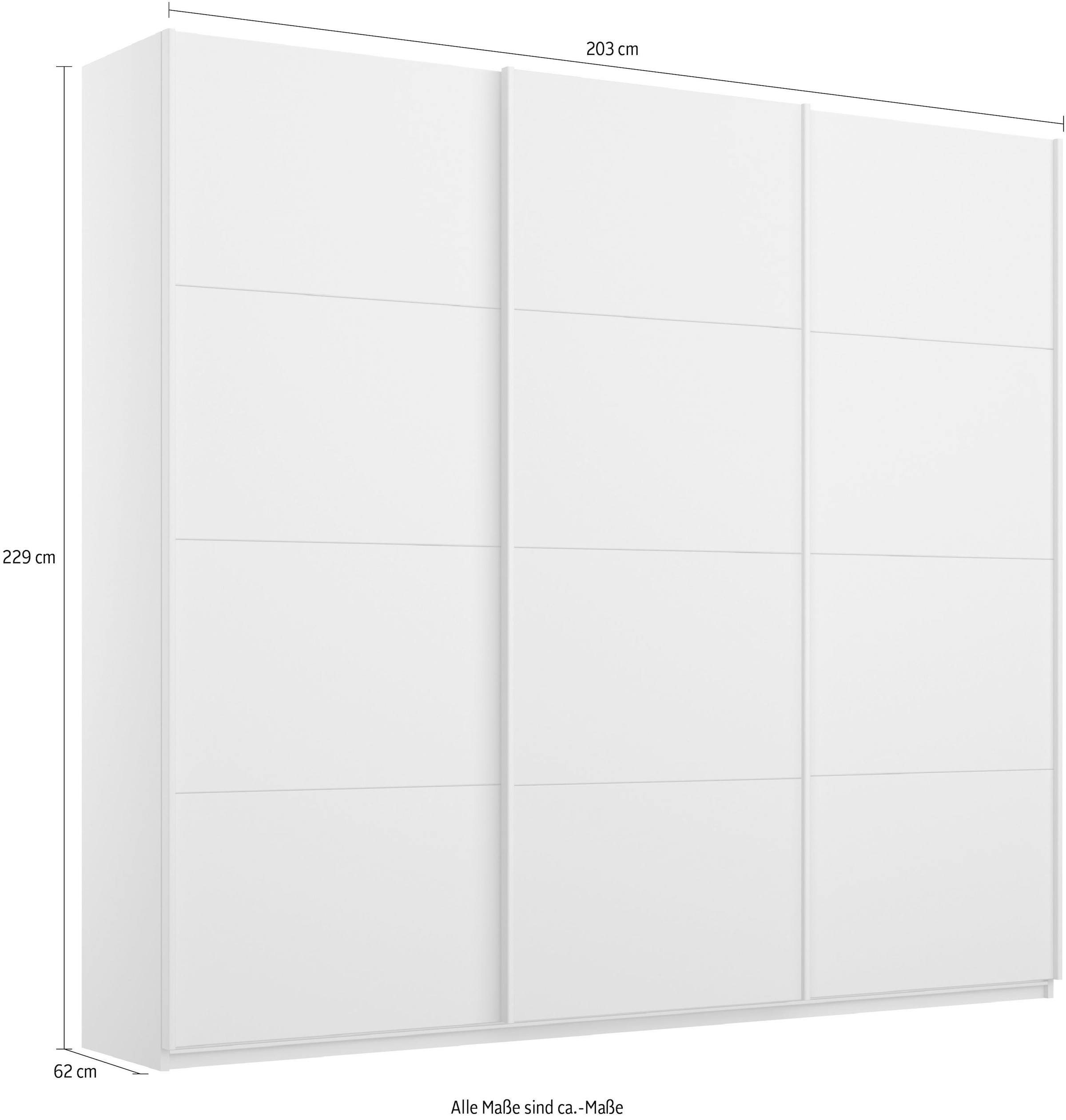rauch Schwebetürenschrank »Kleiderschrank Schrank Garderobe TOPSELLER OTELI inkl. Inneneinteilung«, mit 3 Innenschubladen sowie zusätzlichen Einlegeböden MADE IN GERMANY