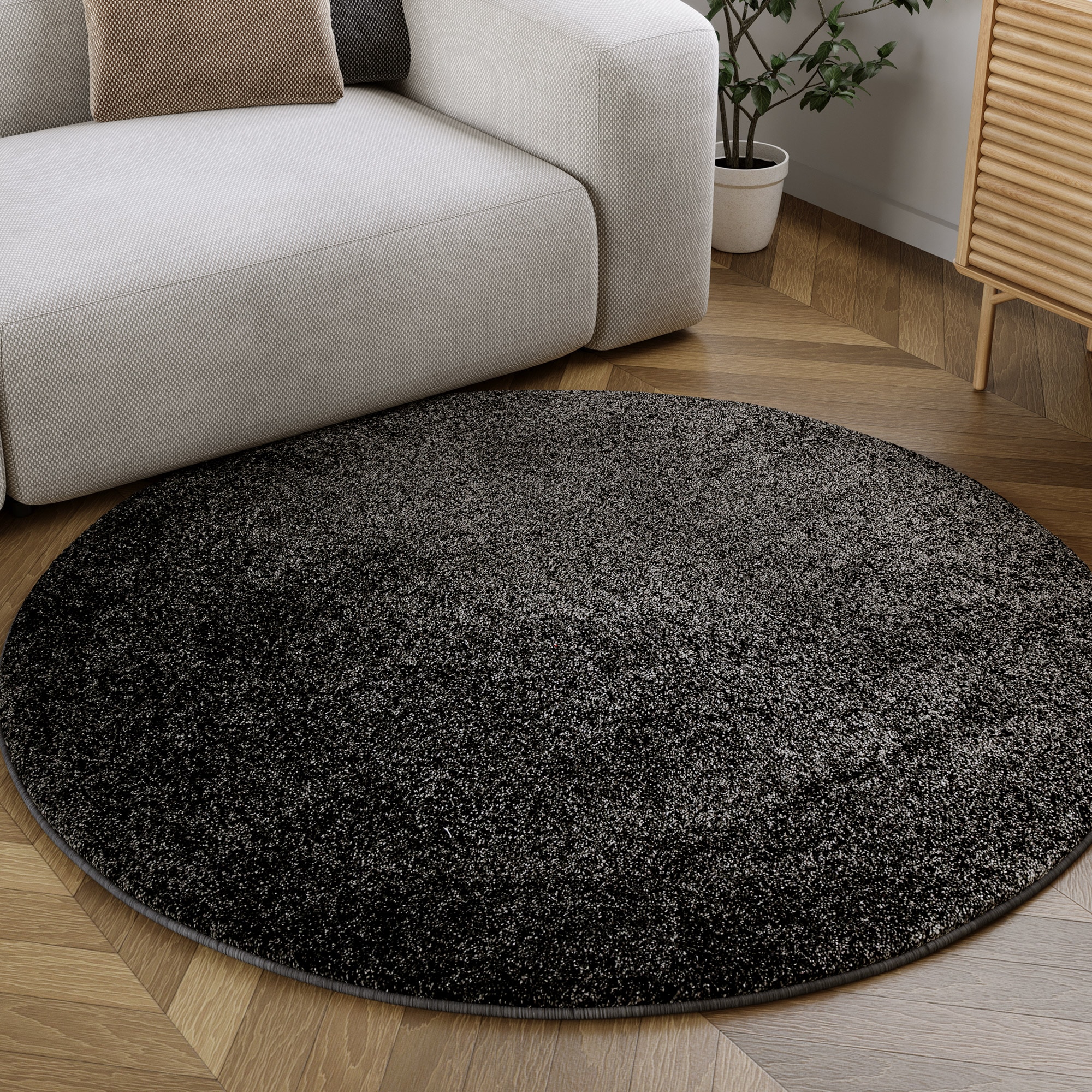 Wecon home Hochflor-Teppich »Manta«, rund, 25 mm Höhe, Langflor, maschinell günstig online kaufen