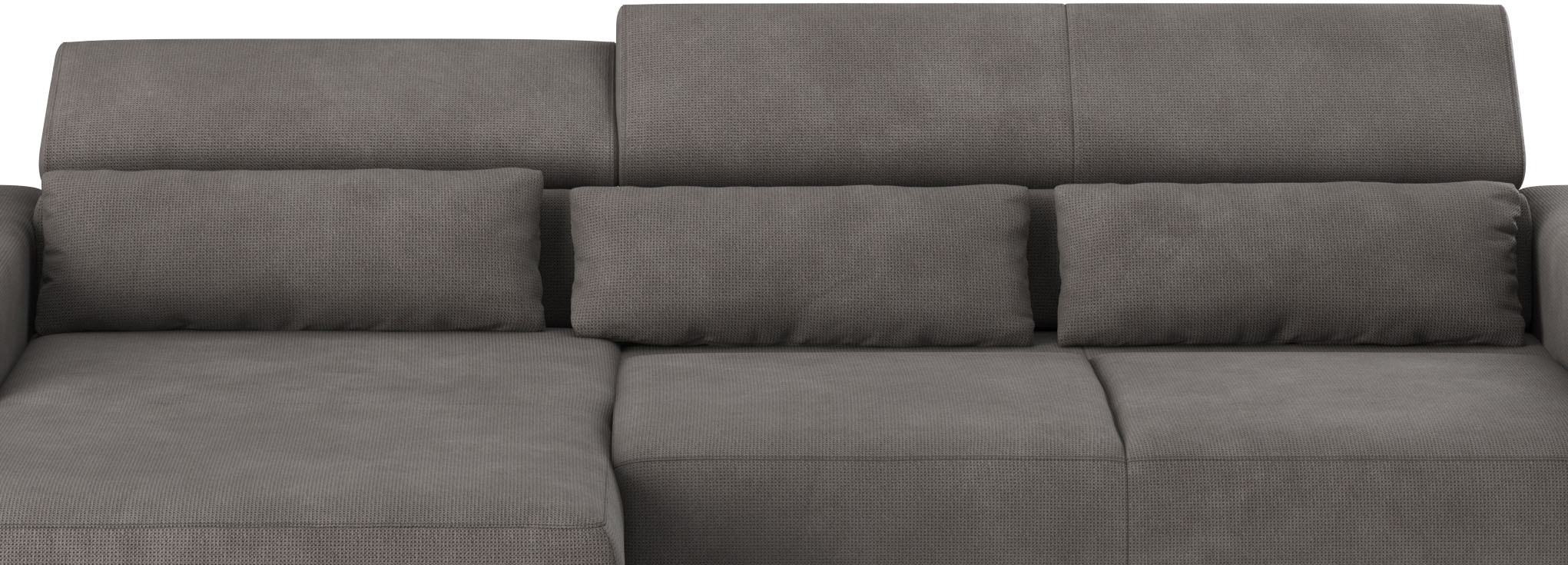 COTTA Ecksofa »Side L-Form, mit Kopfteilverstellung & 3 Nierenkissen«, optional motorische Sitztiefenverstellung