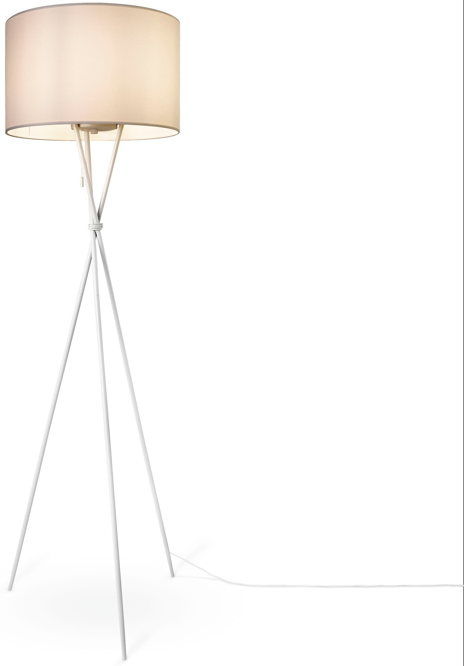 Paco Home Stehlampe »KATE CANVAS UNI COLOR«, Leuchtmittel E27   ohne Leucht günstig online kaufen