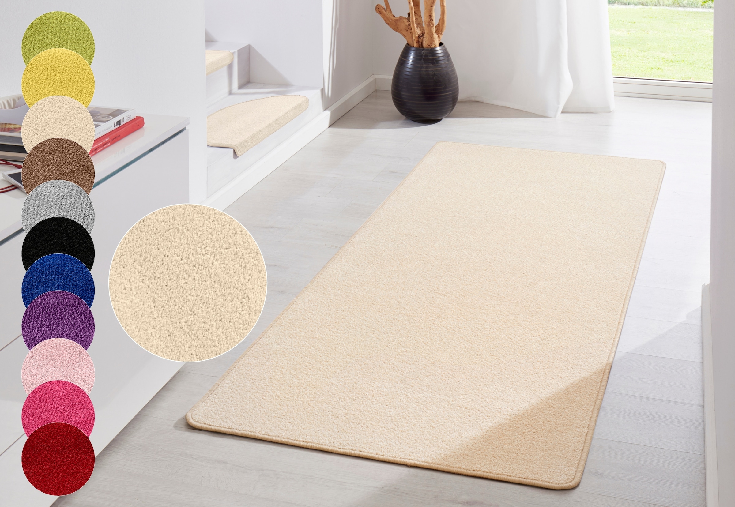 HANSE Home Teppich "Fancy" rechteckig 7 mm Höhe Kurzflor, Läufer, uni, geke günstig online kaufen