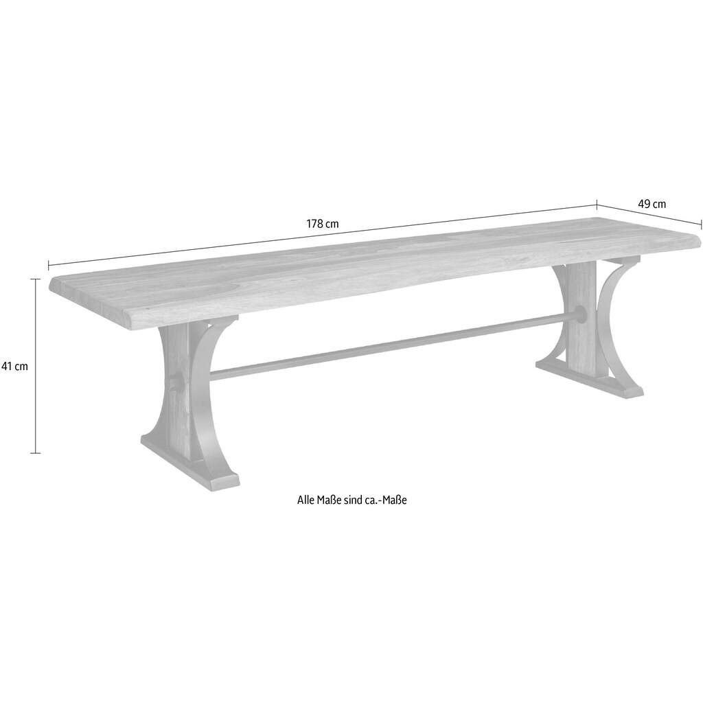 Home affaire Sitzbank »Banur«, mit Baumkante