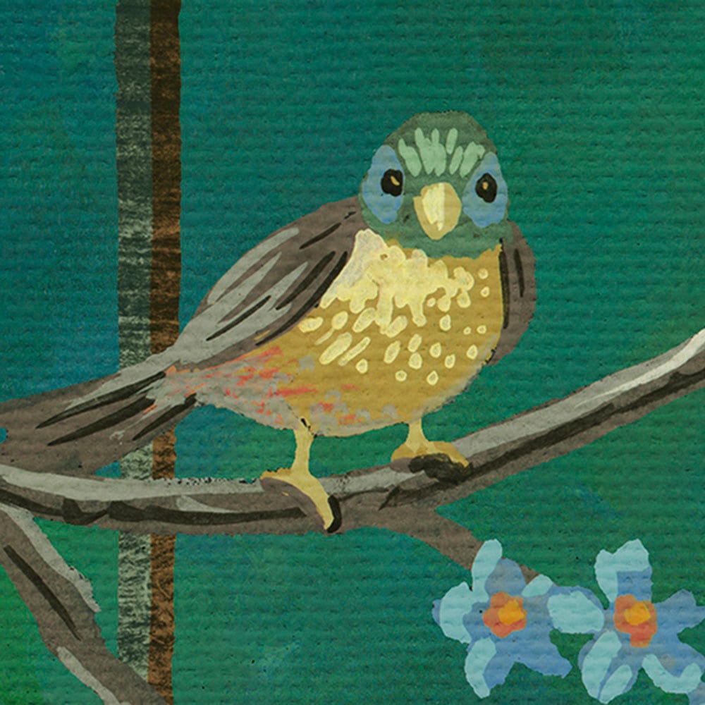 Komar Fototapete »Digitaldruck Vlies - Birdsong Breeze - Größe 400 x 250 cm«, bedruckt, Wohnzimmer, Schlafzimmer