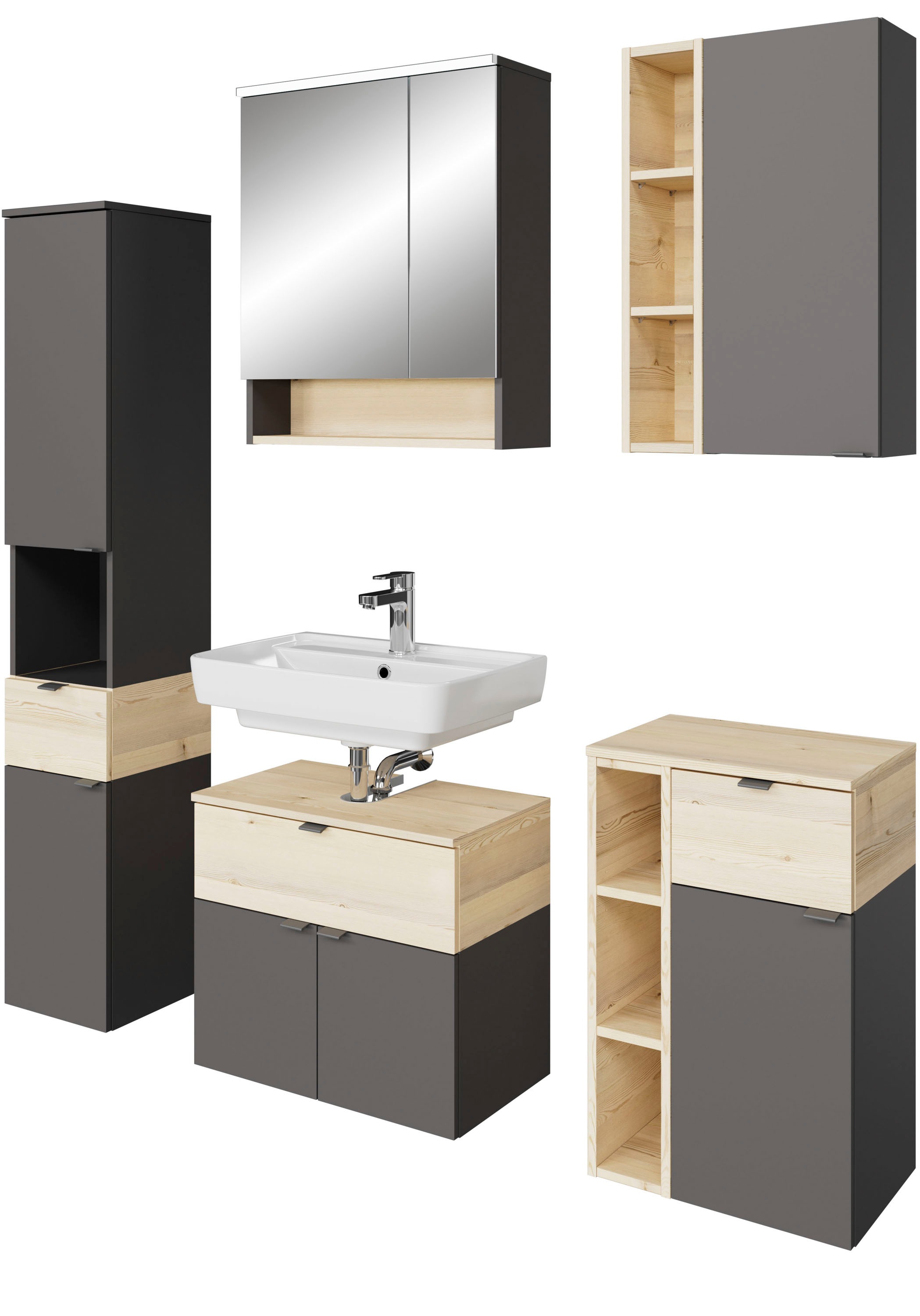 Saphir Badmöbel-Set »Quickset 394«, (Komplett-Set, 5 St.) günstig online kaufen