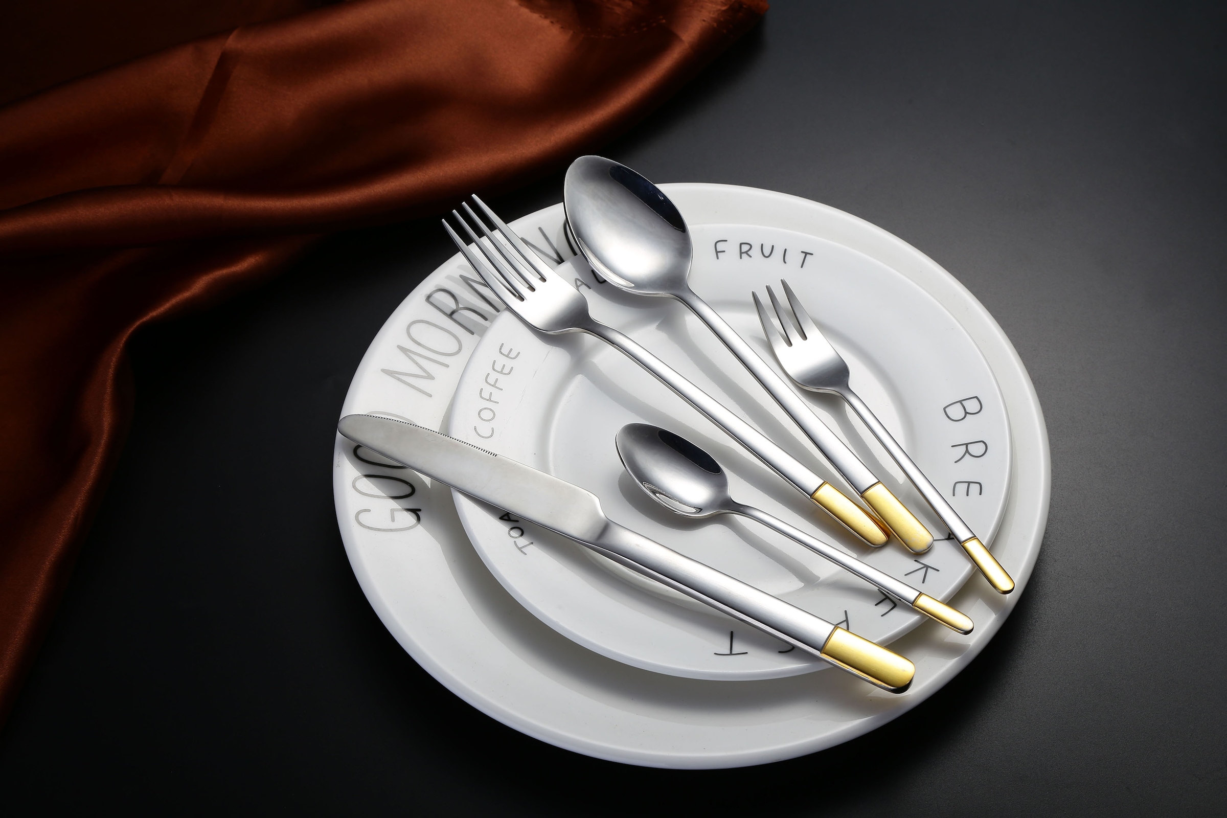 Mulex Besteck-Set »Oceanside«, (Set, 30 tlg.), dekorvergoldet